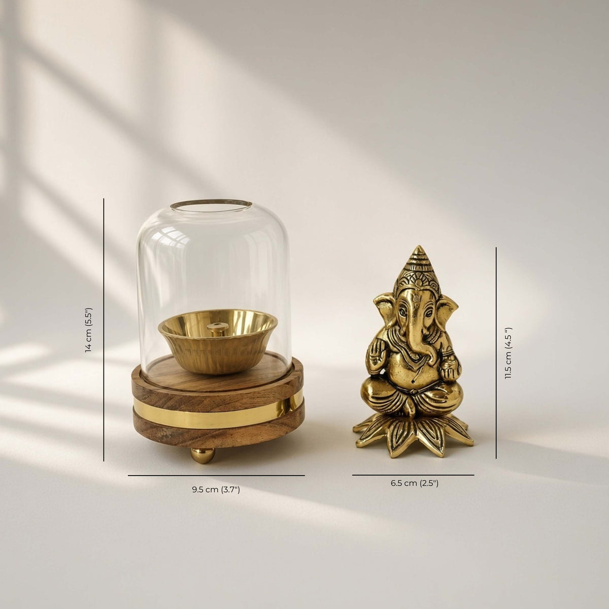 Divine Ganesha Akhand Diya Set