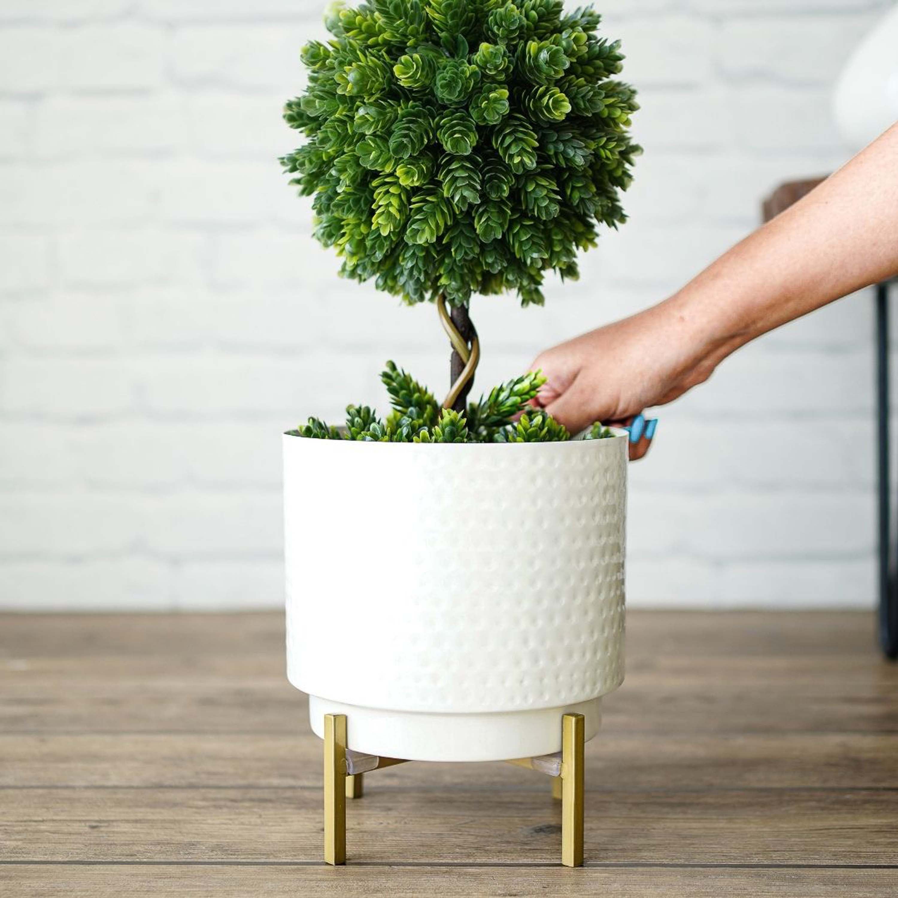 Hammered Metal Planter, Large (Planter Only)