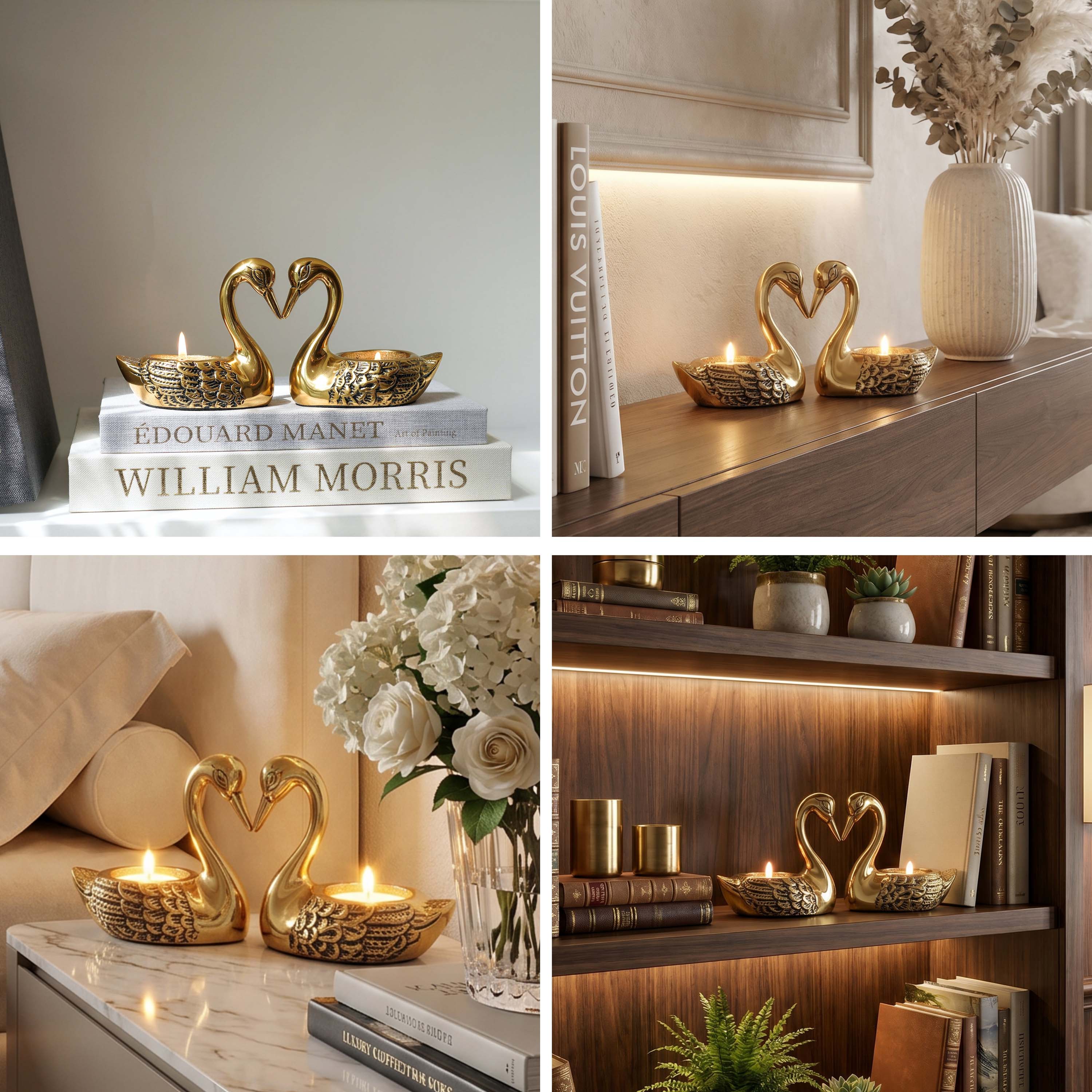 Swans Tealight Holder set