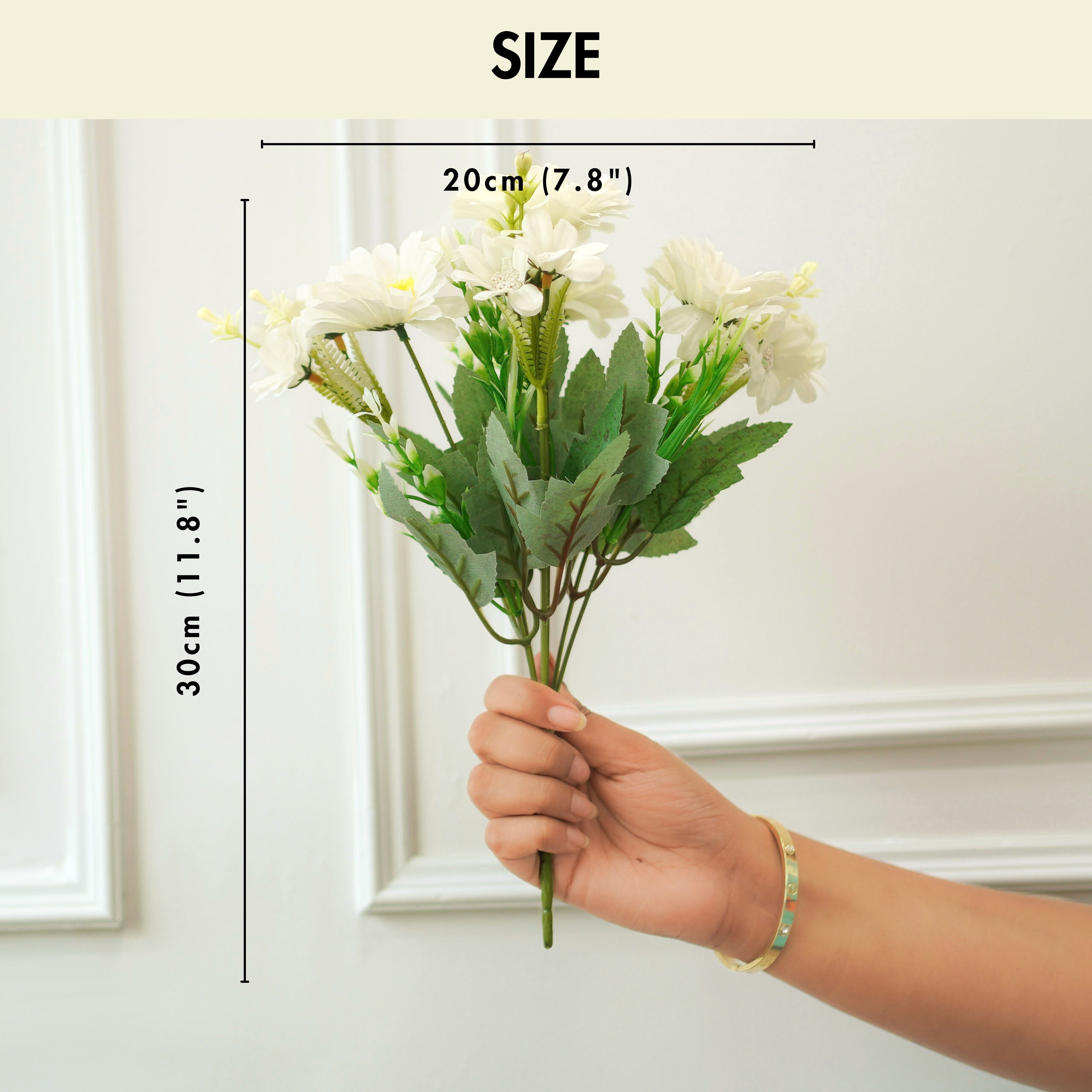 White Radiance Flower Arrangement (Faux Flower)