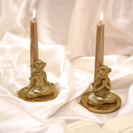 Yoga Monkey Candle Holder, Set