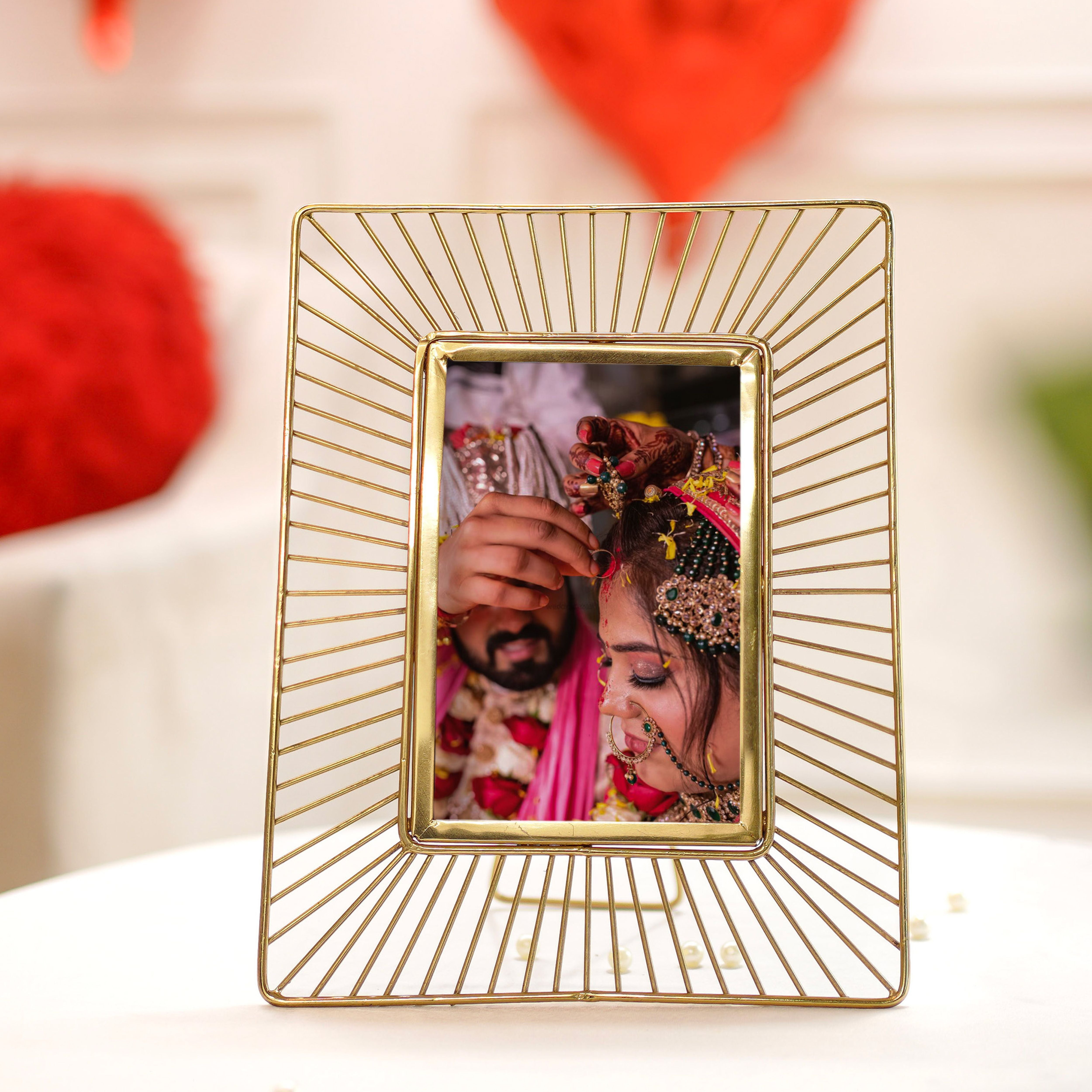 Golden Sun Ray Photo Frame - 4x6