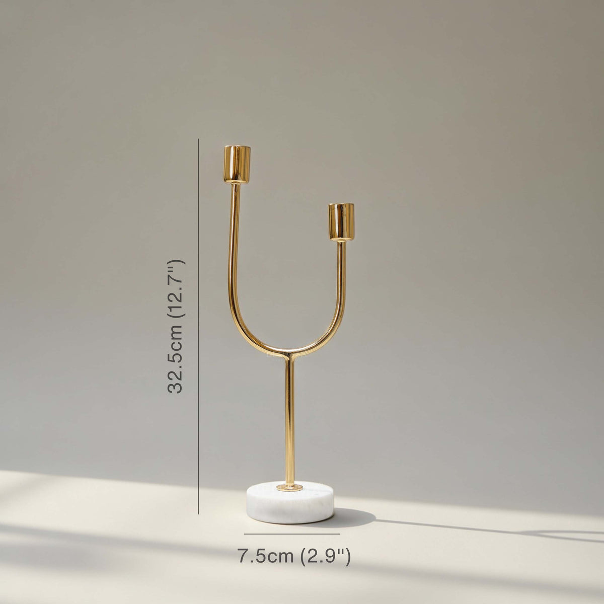Golden Arc Candle Holder