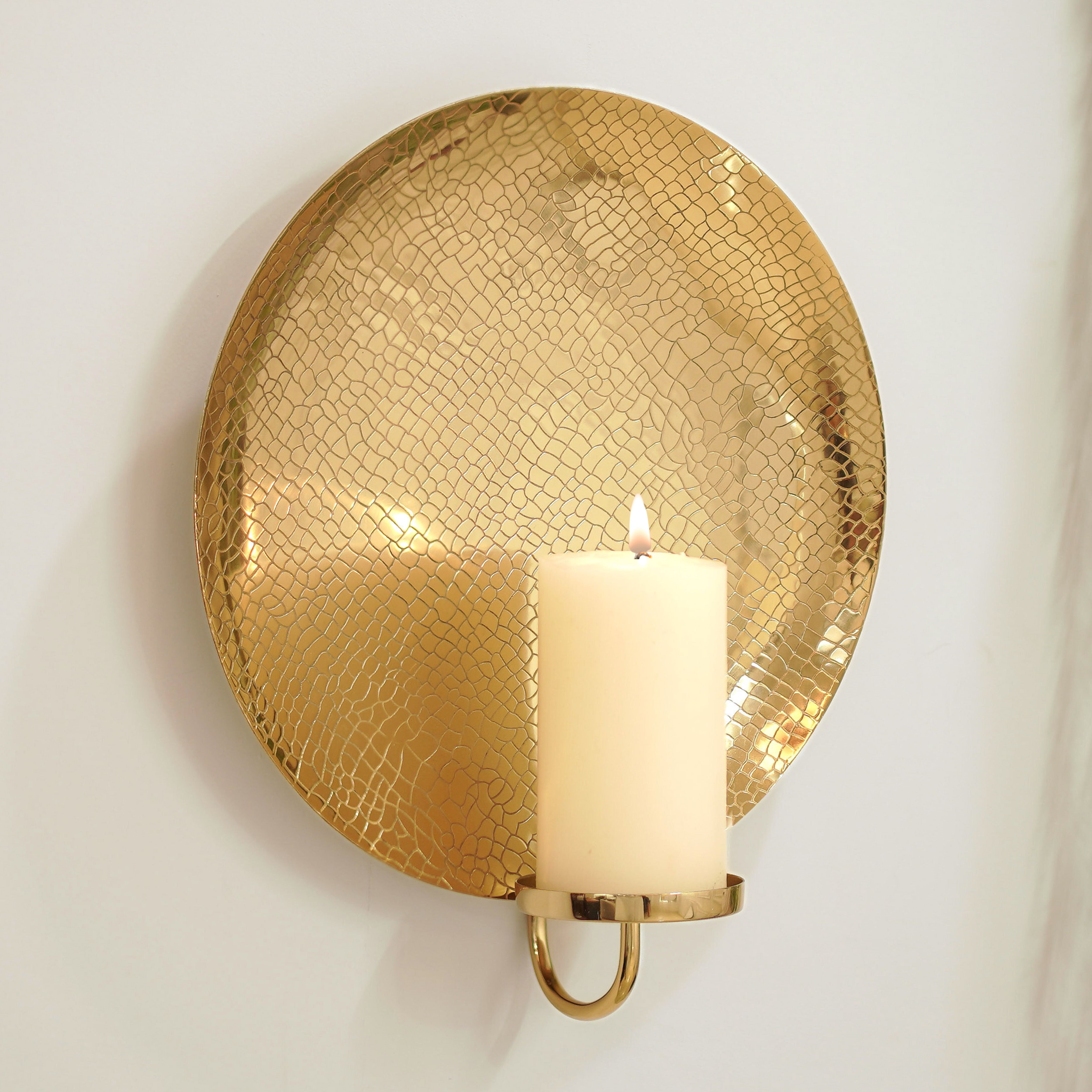 Golden Crackled Texture Wall Sconce