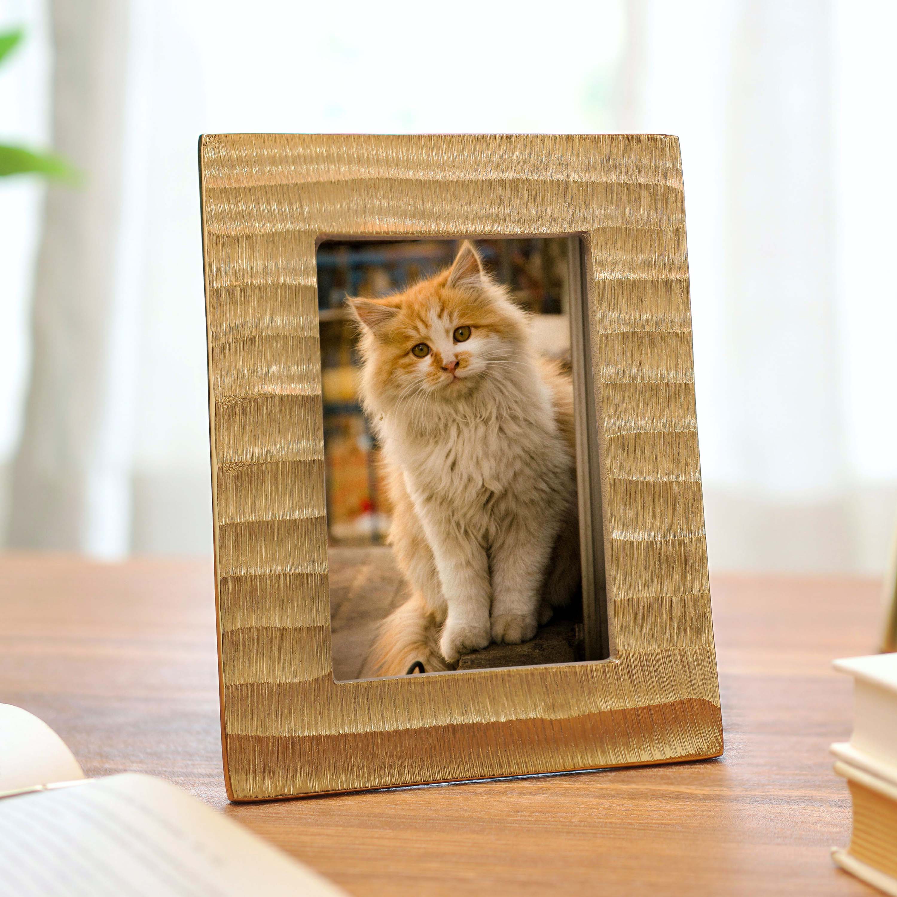 Wave Photo Frame, Gold, 4x6