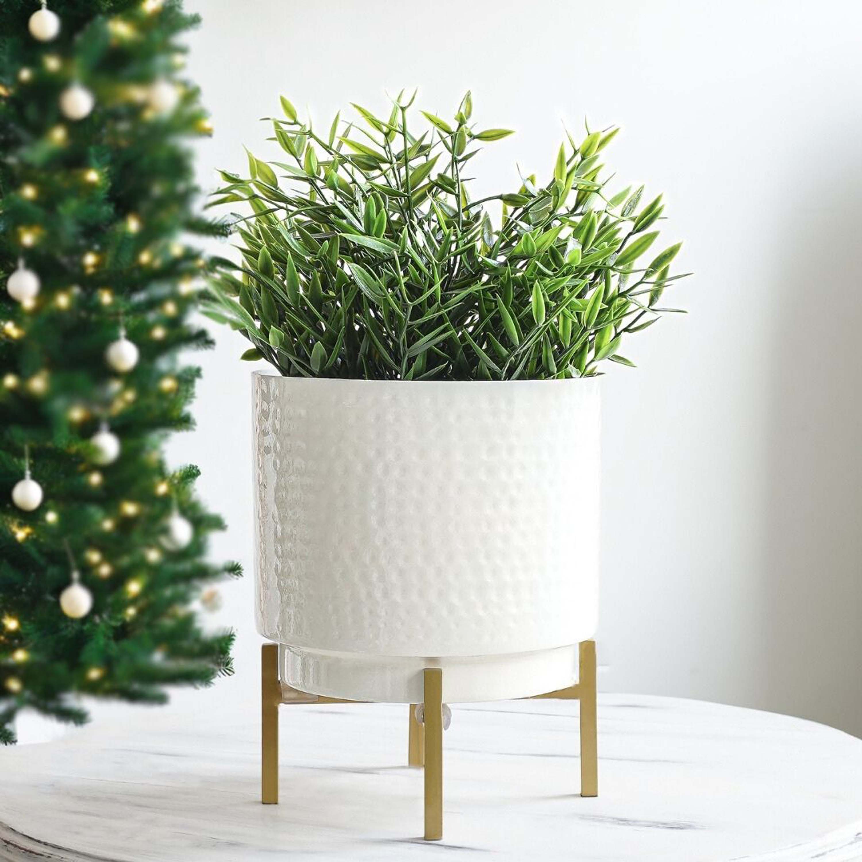 Hammered Metal Planter, Large (Planter Only)