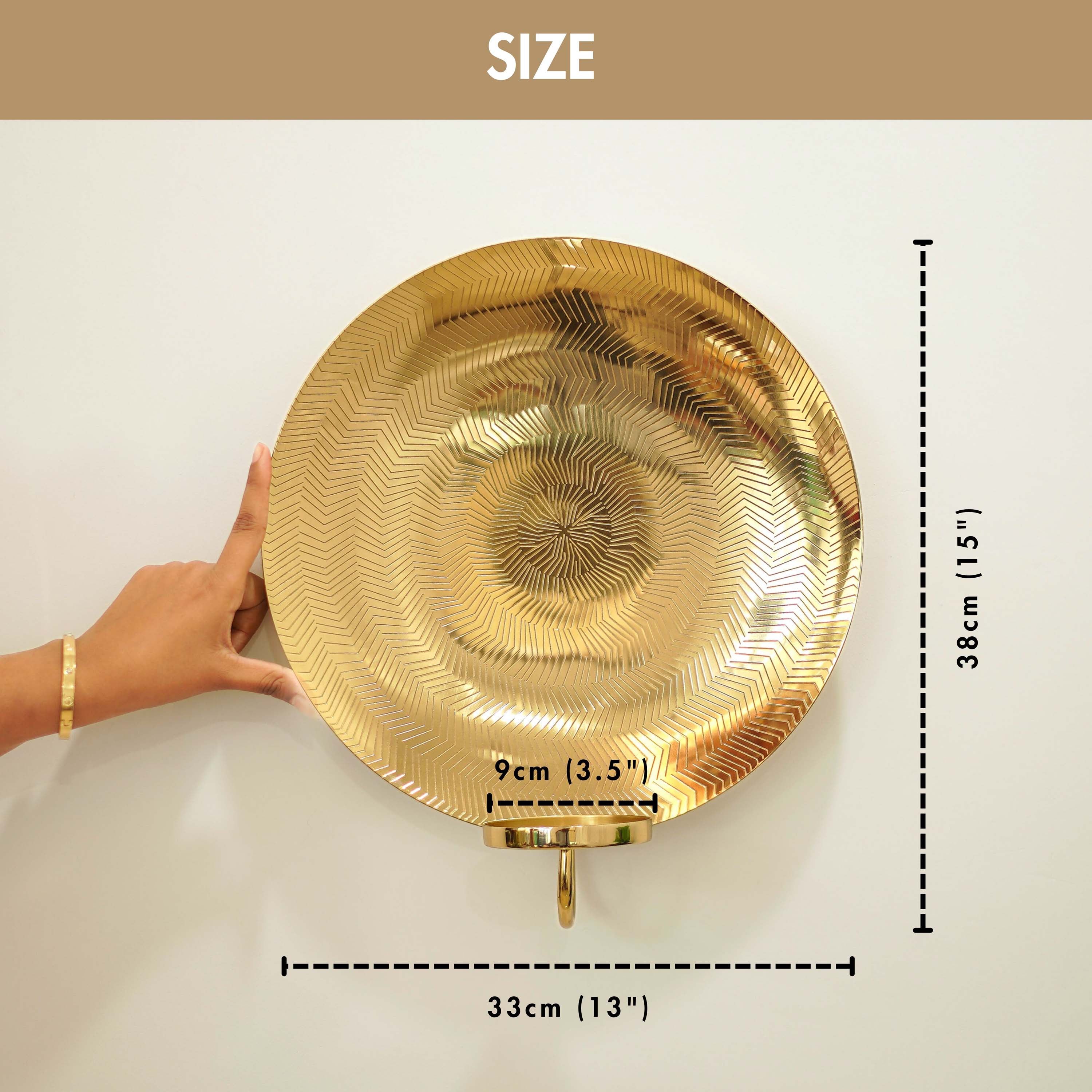 Golden Ripple Texture Wall Sconce