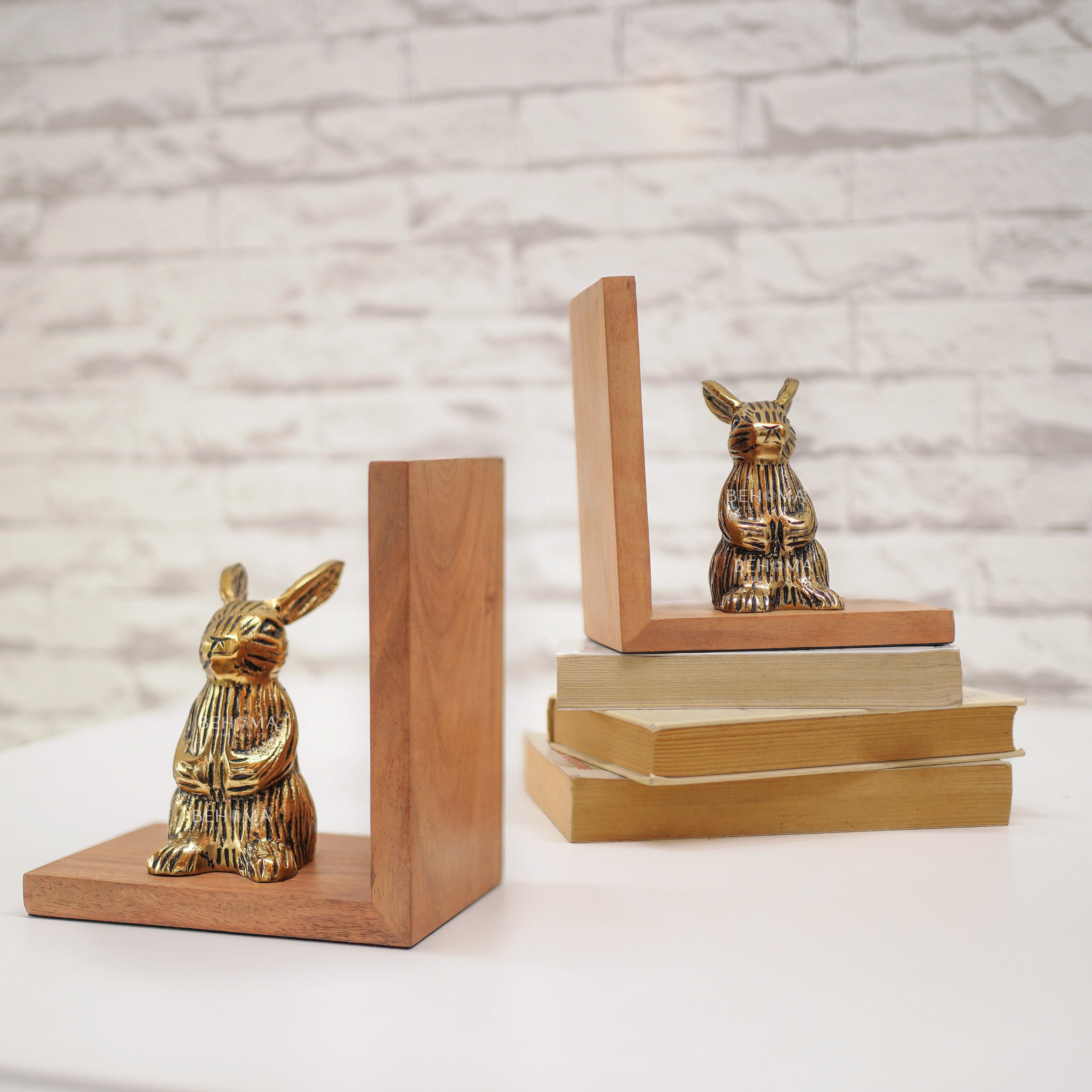 Rabbit Bookends Set