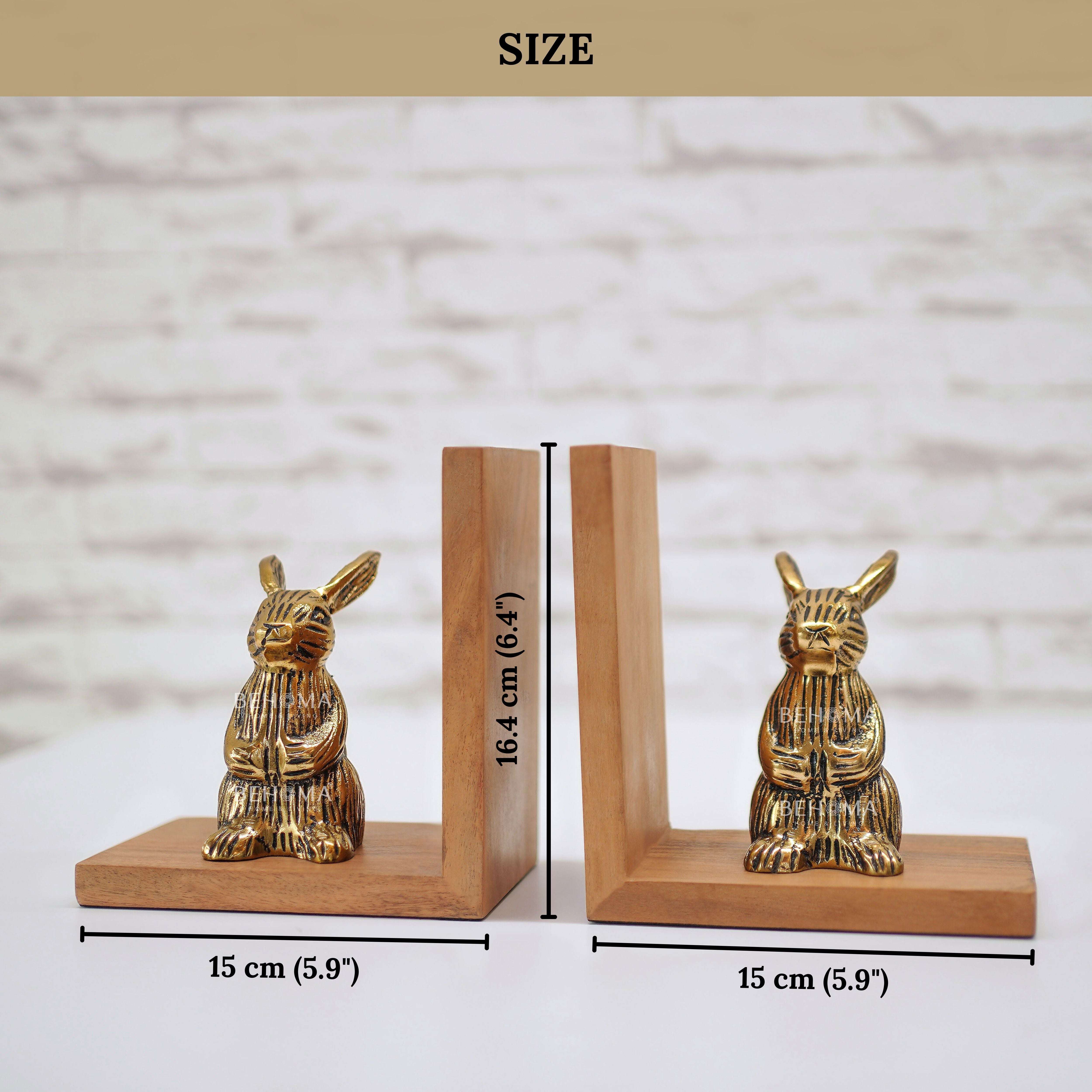 Rabbit Bookends Set
