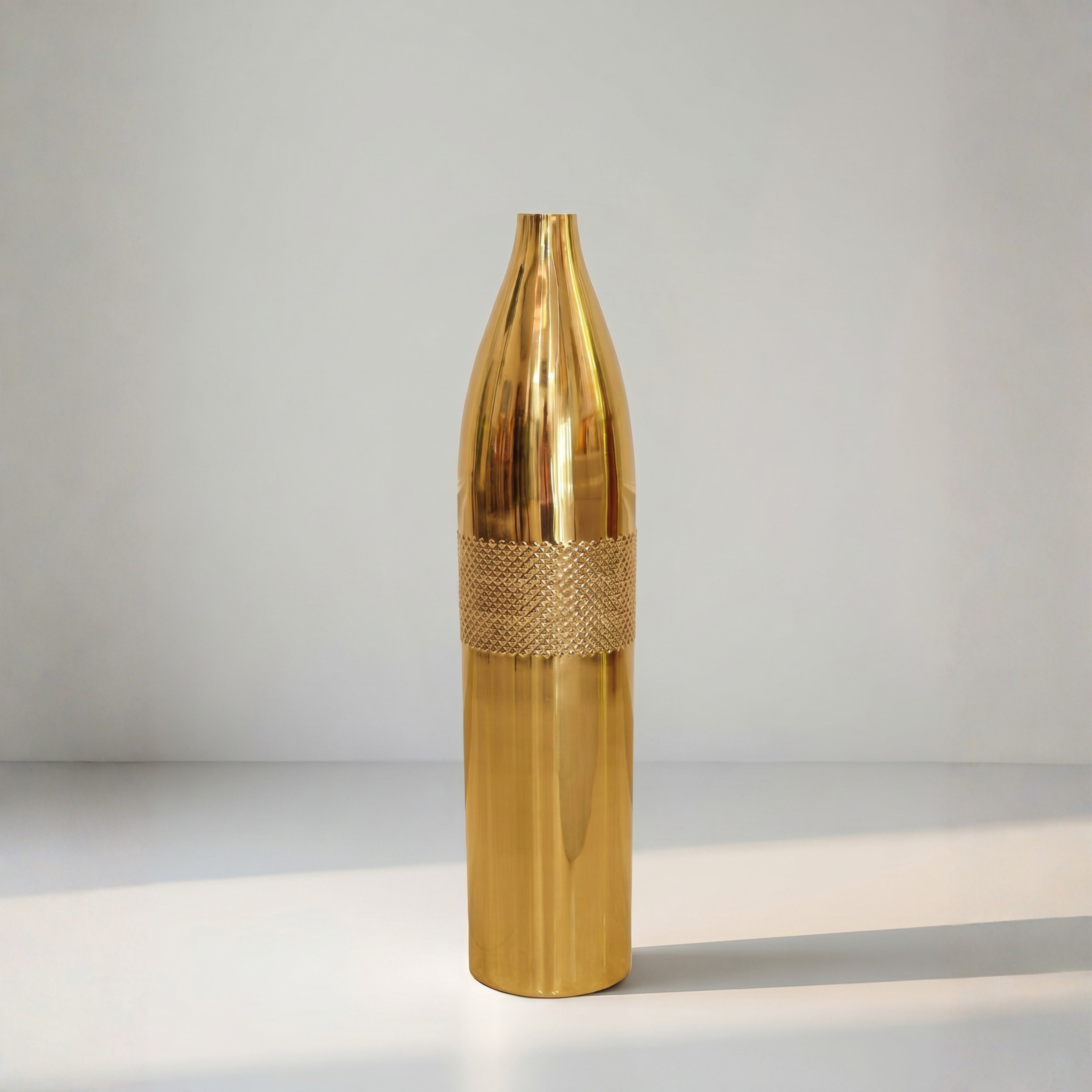 Gold Mesh Floor Vase