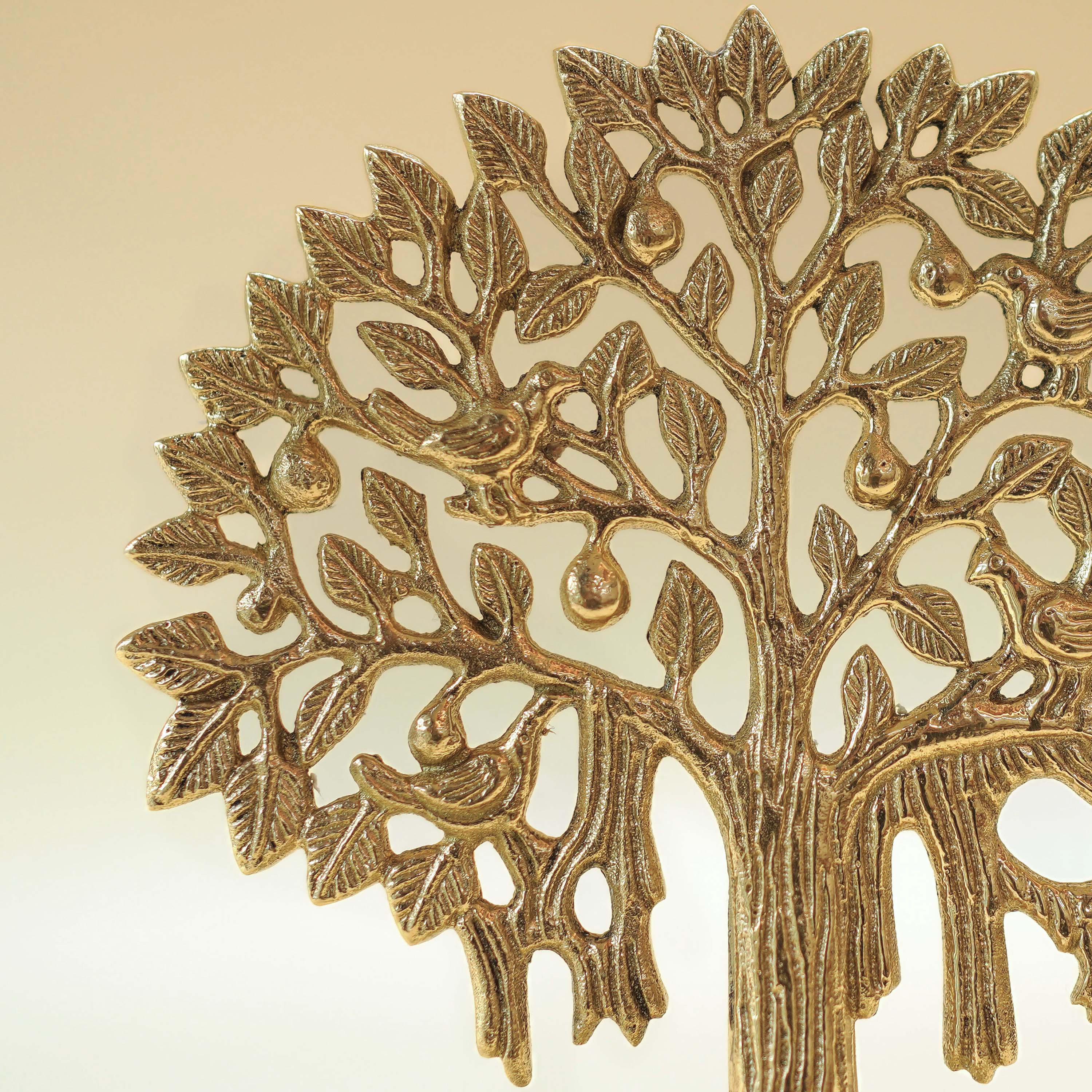 Pure Brass Kalpvriksh with Birds (7 inch)
