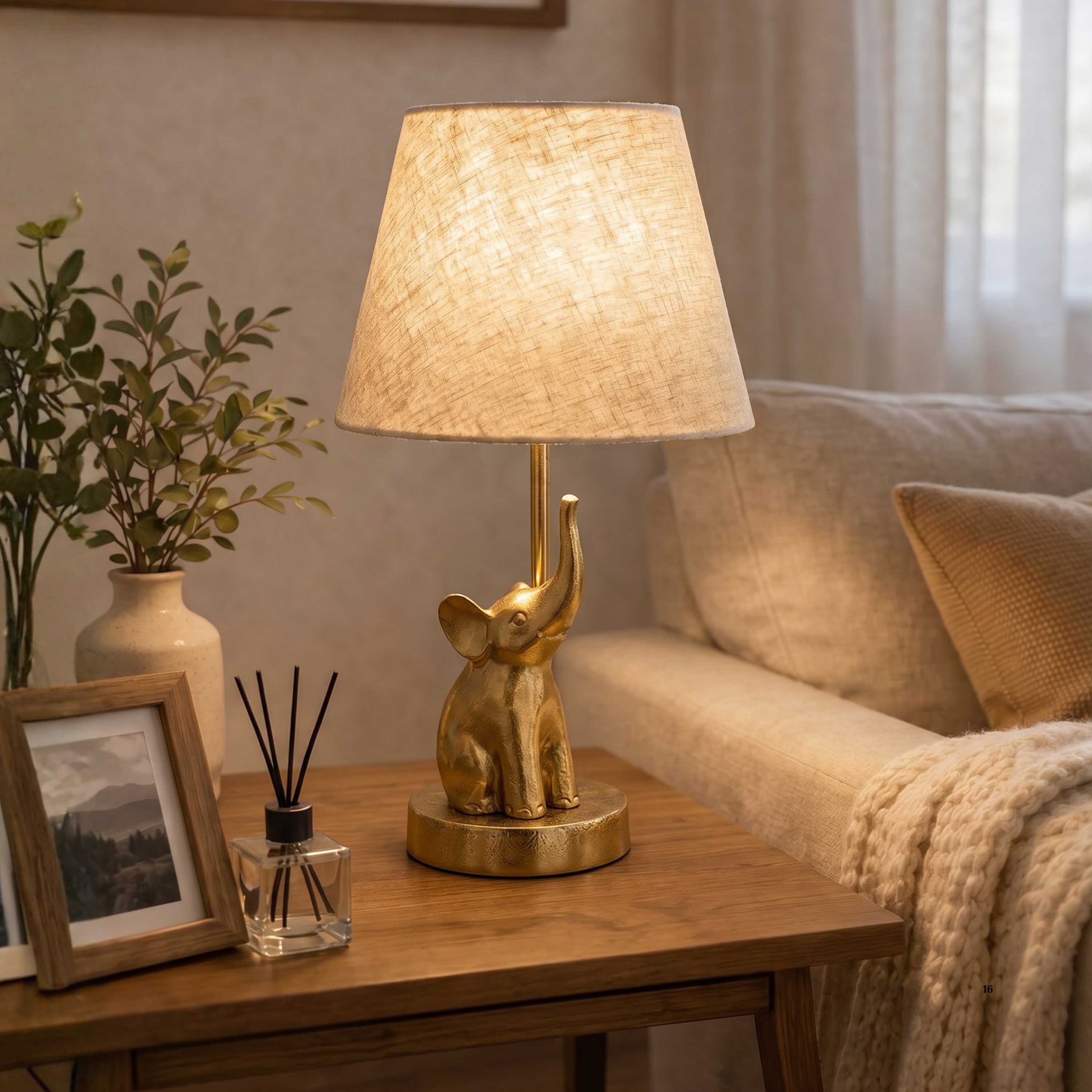 Elephant Figurine Table Lamp