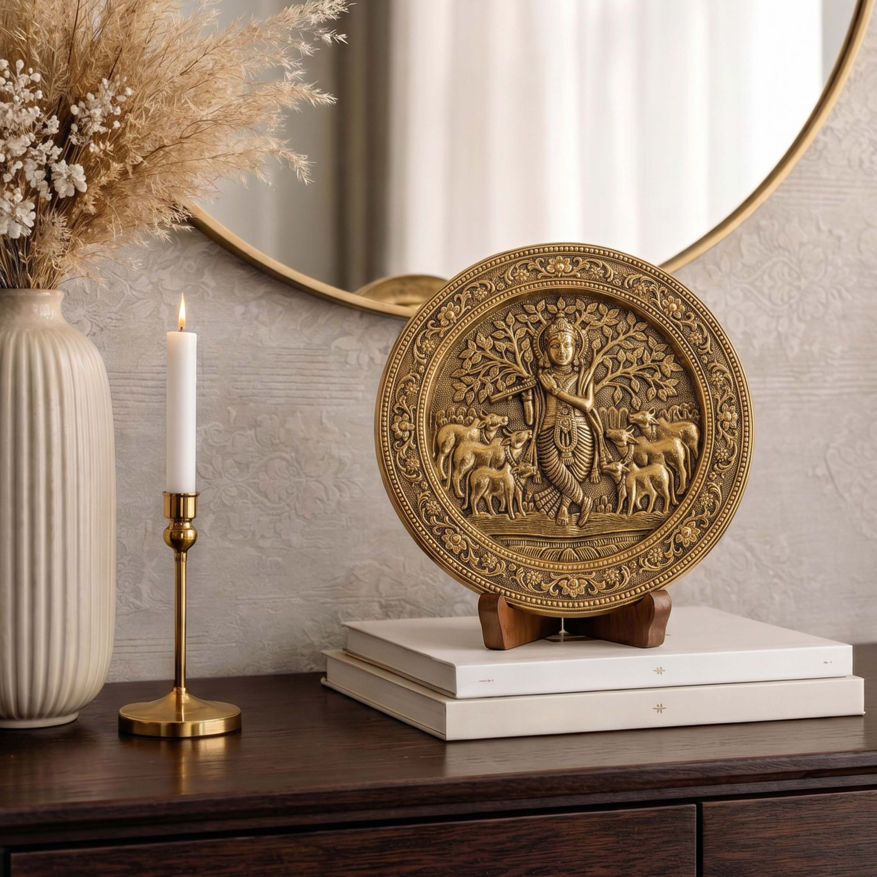 Divine Krishna Wall Plate