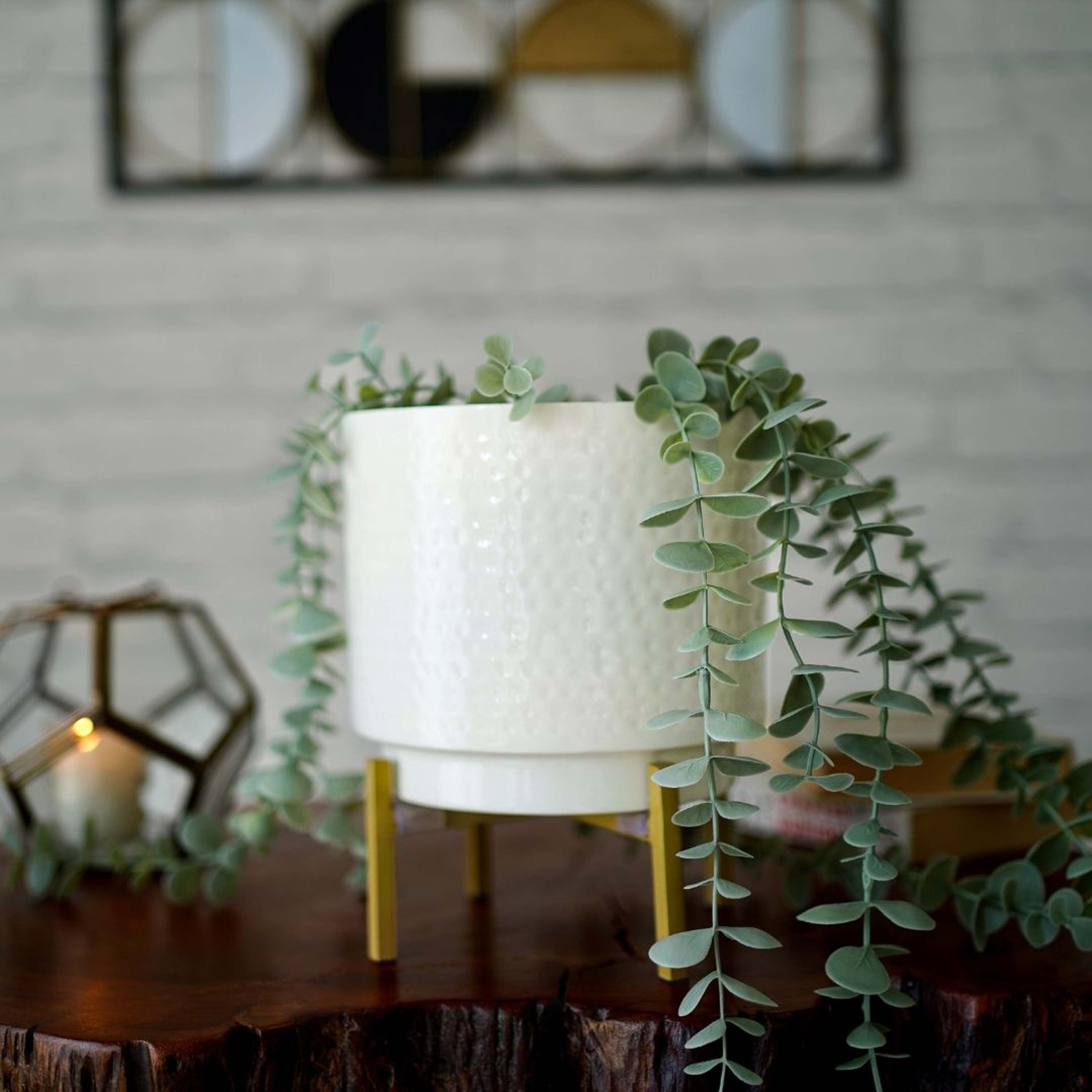 Hammered Metal Planter, Small (Planter Only)