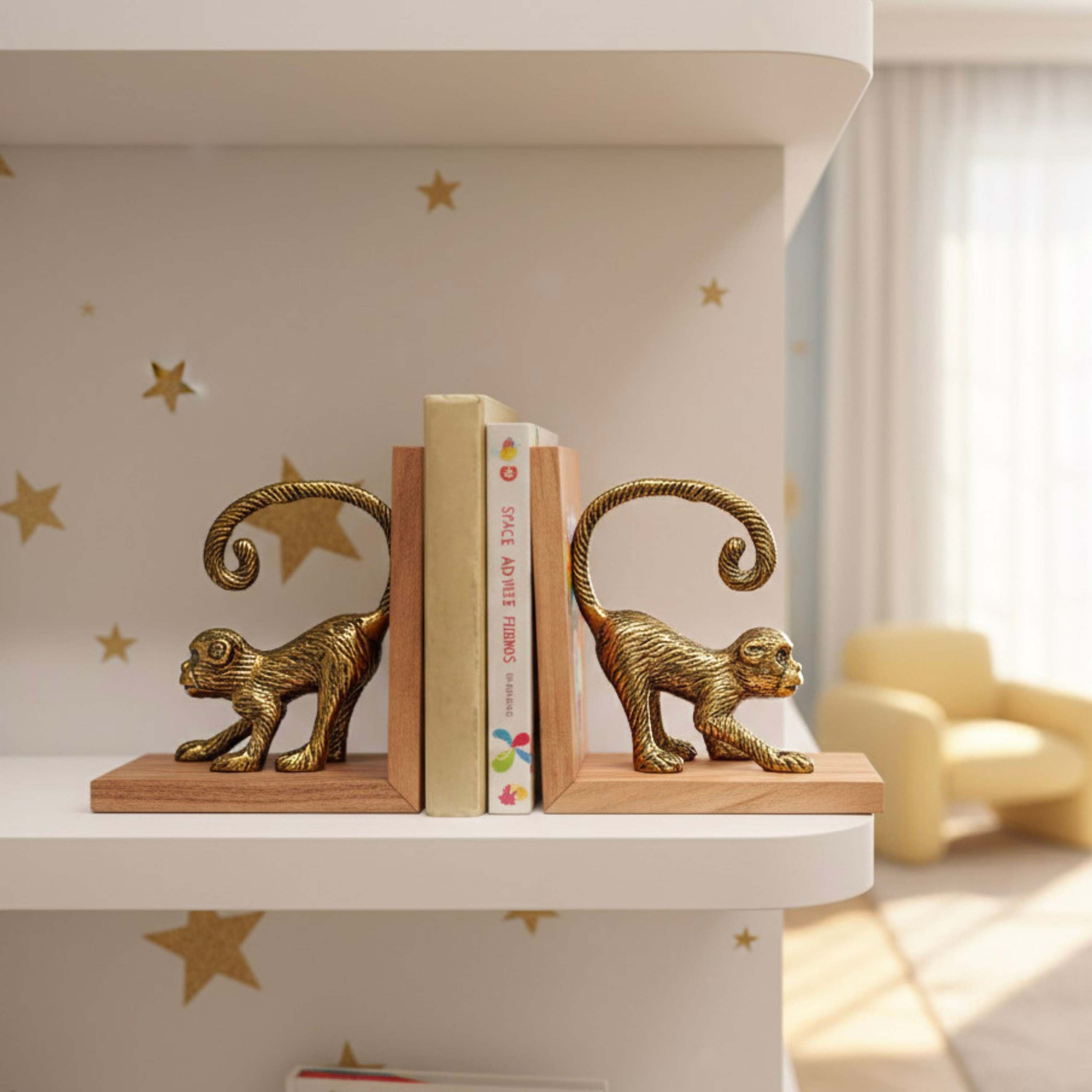 Monkey Bookends Set
