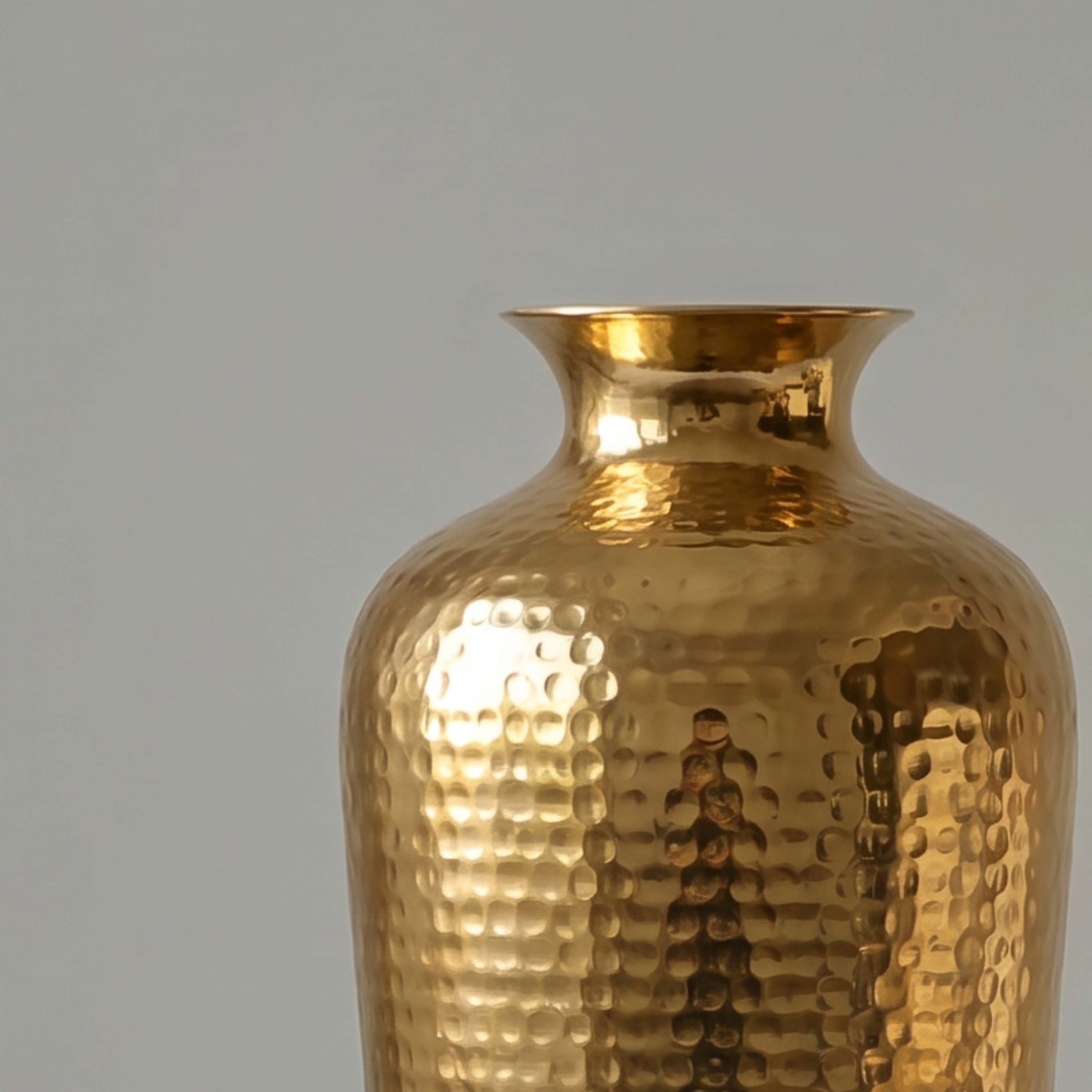 Metal Hammered Floor Vase