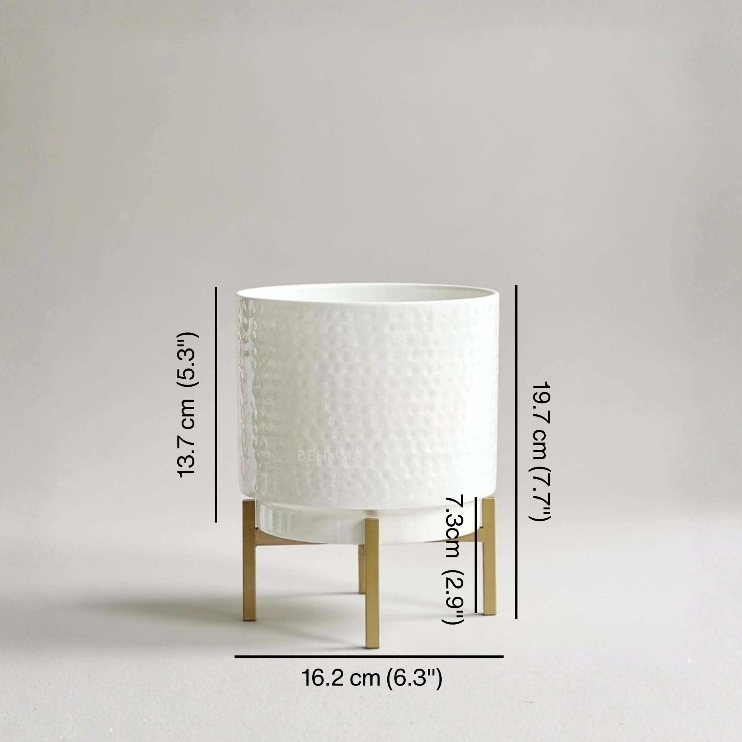 Hammered Metal Planter, Small (Planter Only)