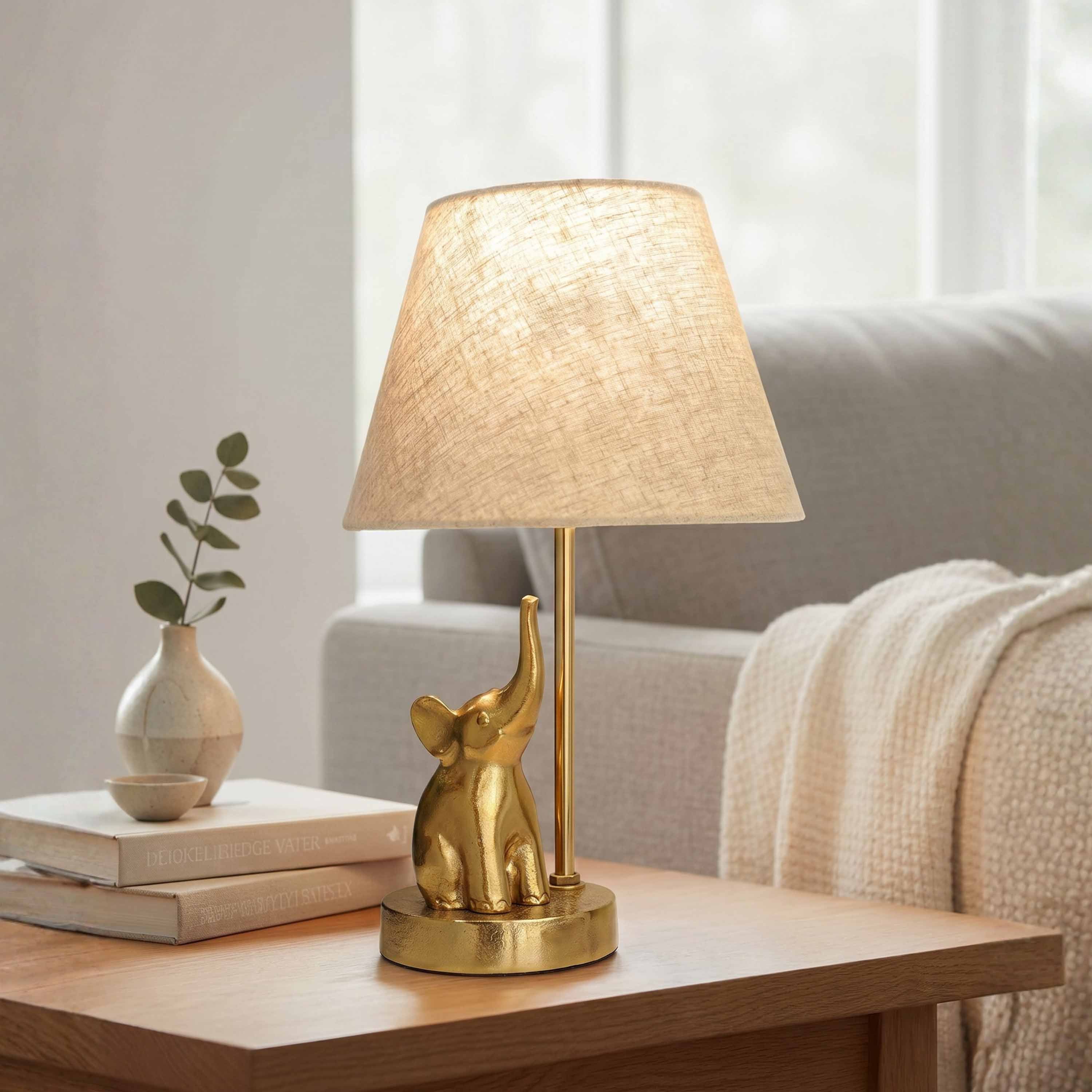 Elephant Figurine Table Lamp