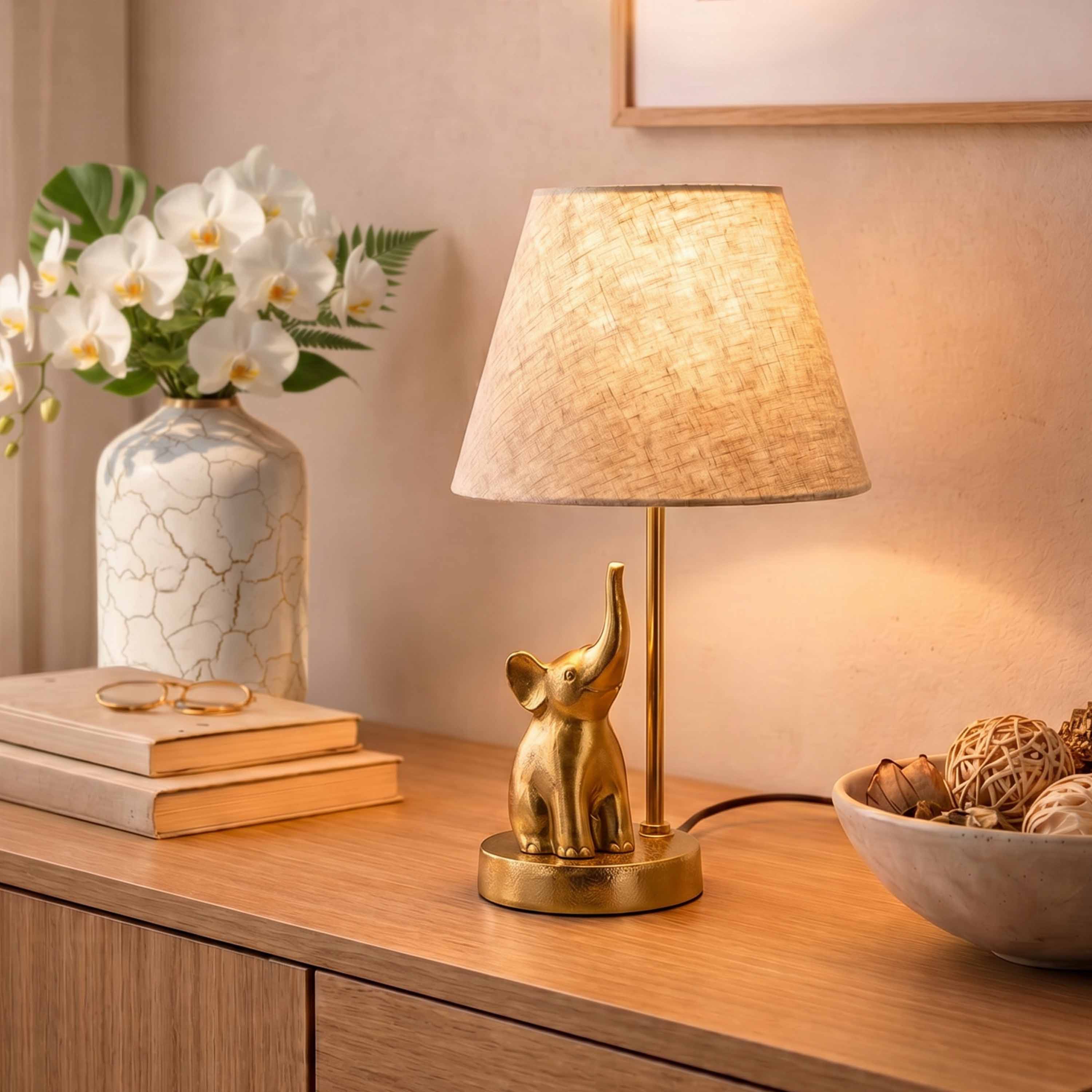 Elephant Figurine Table Lamp