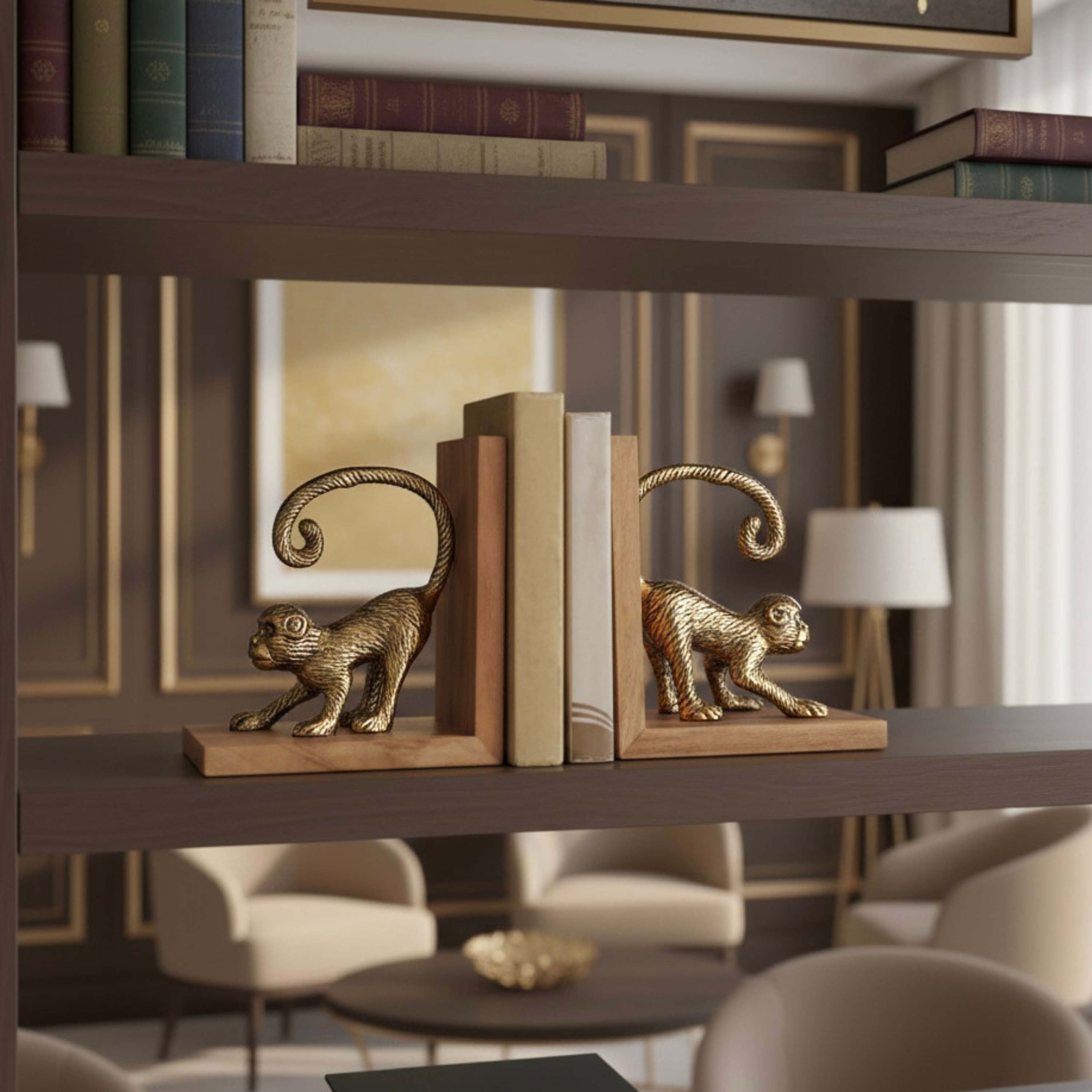 Monkey Bookends Set