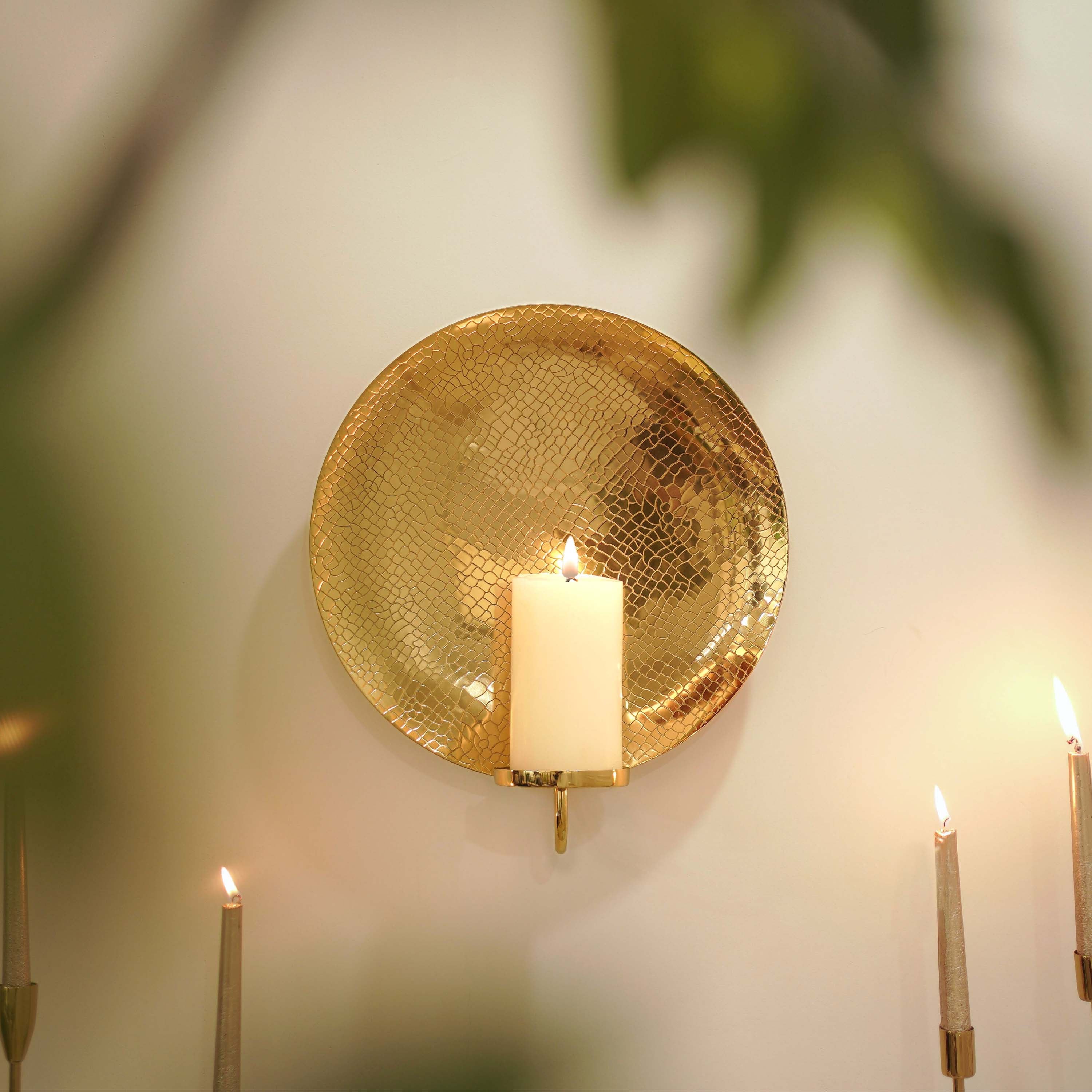 Golden Crackled Texture Wall Sconce