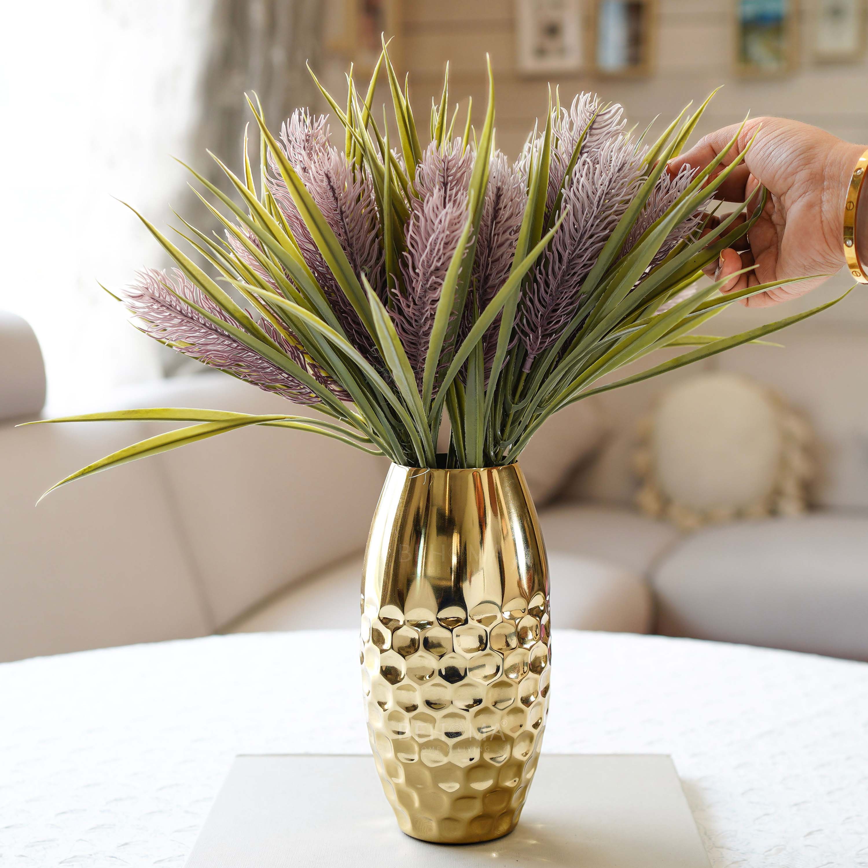 Modern Metal Flower Vase Gold