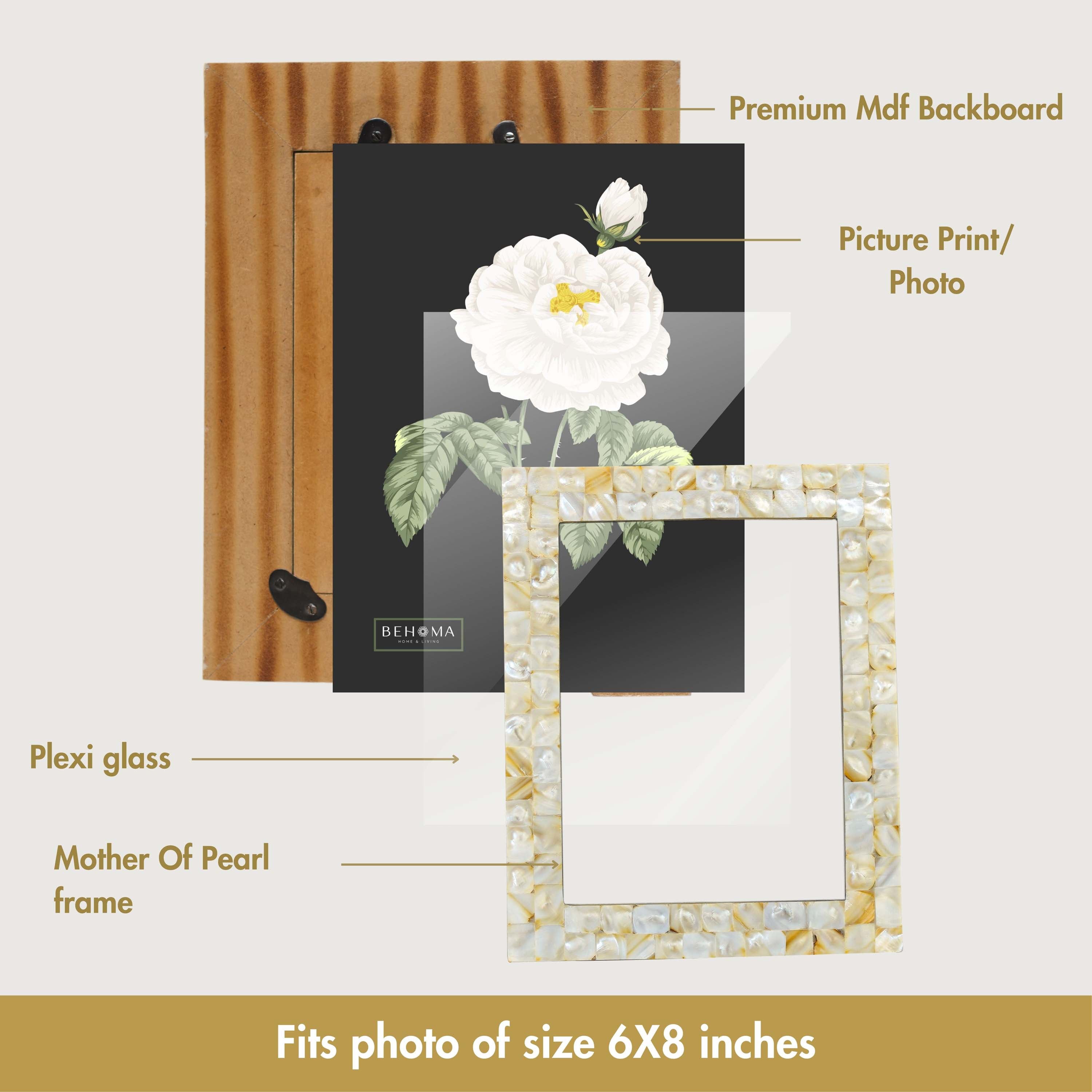 Elegant Pearl Photo Frame - 6x8