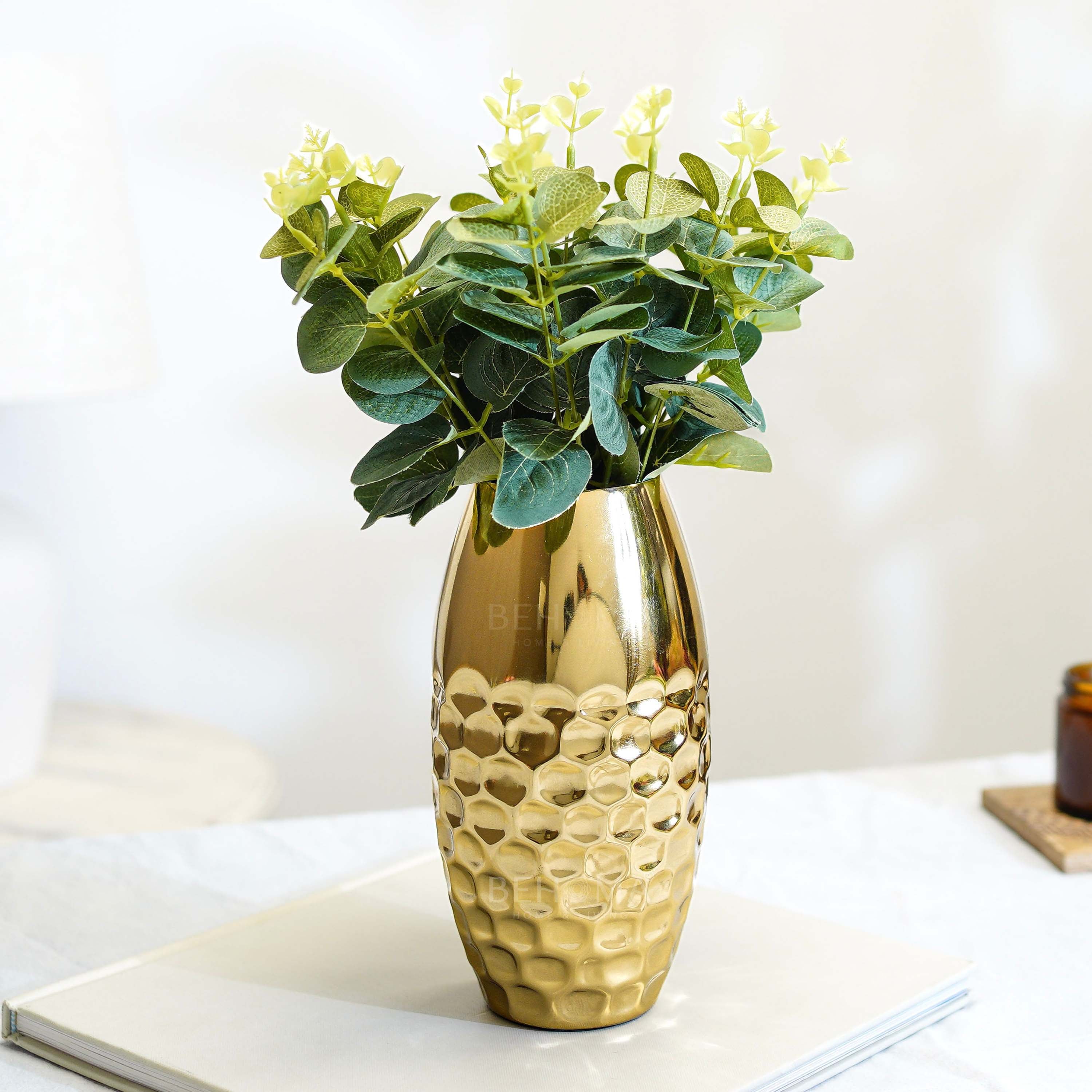 Modern Metal Flower Vase Gold