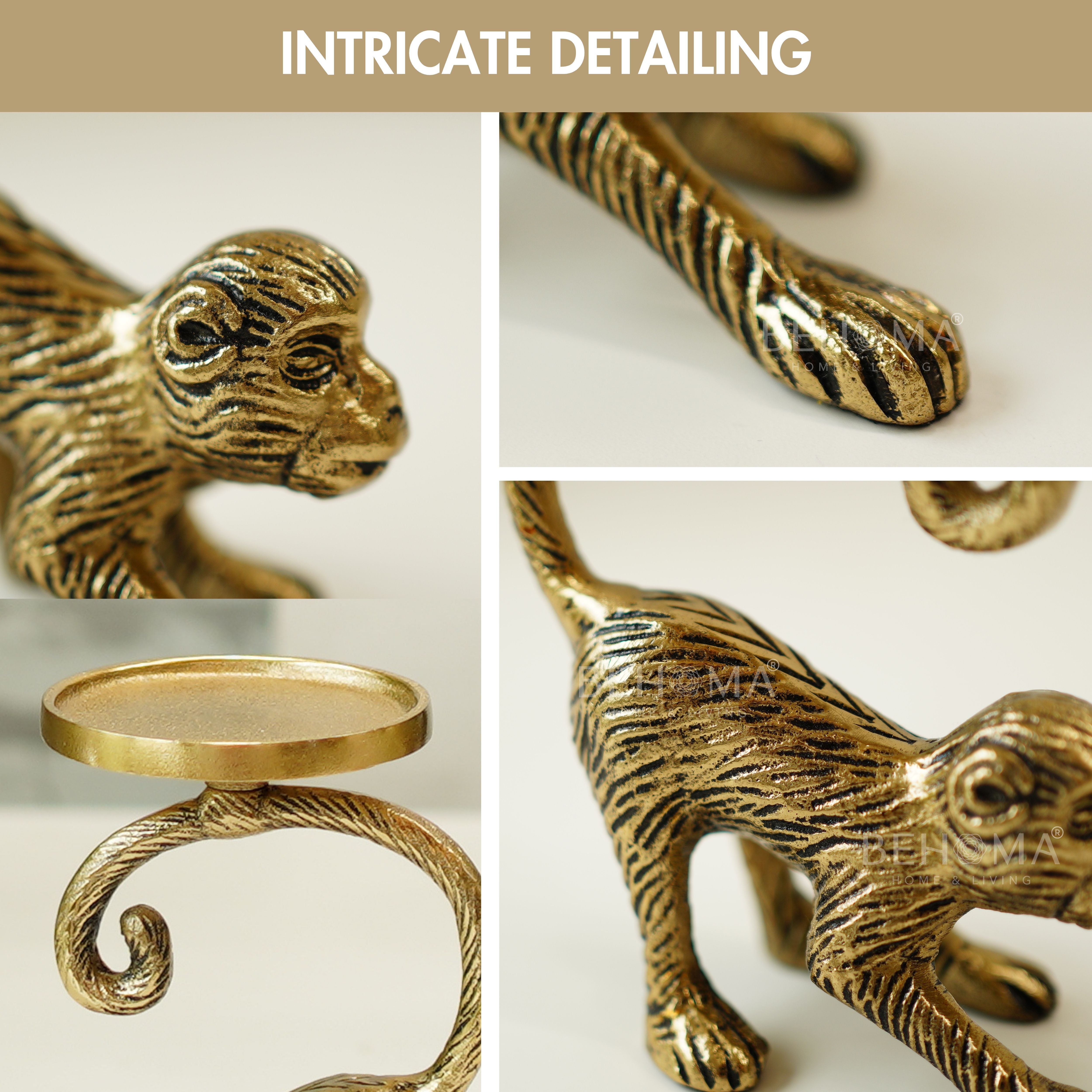 Metal Monkey Candle Holder