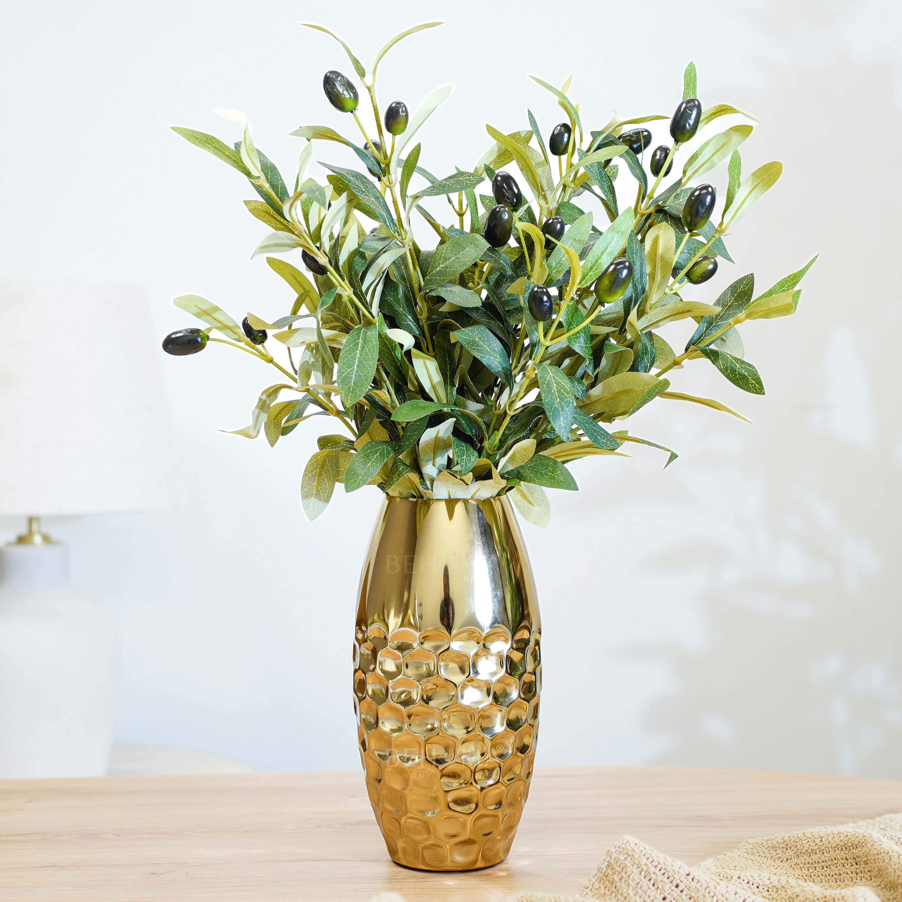 Modern Metal Flower Vase Gold