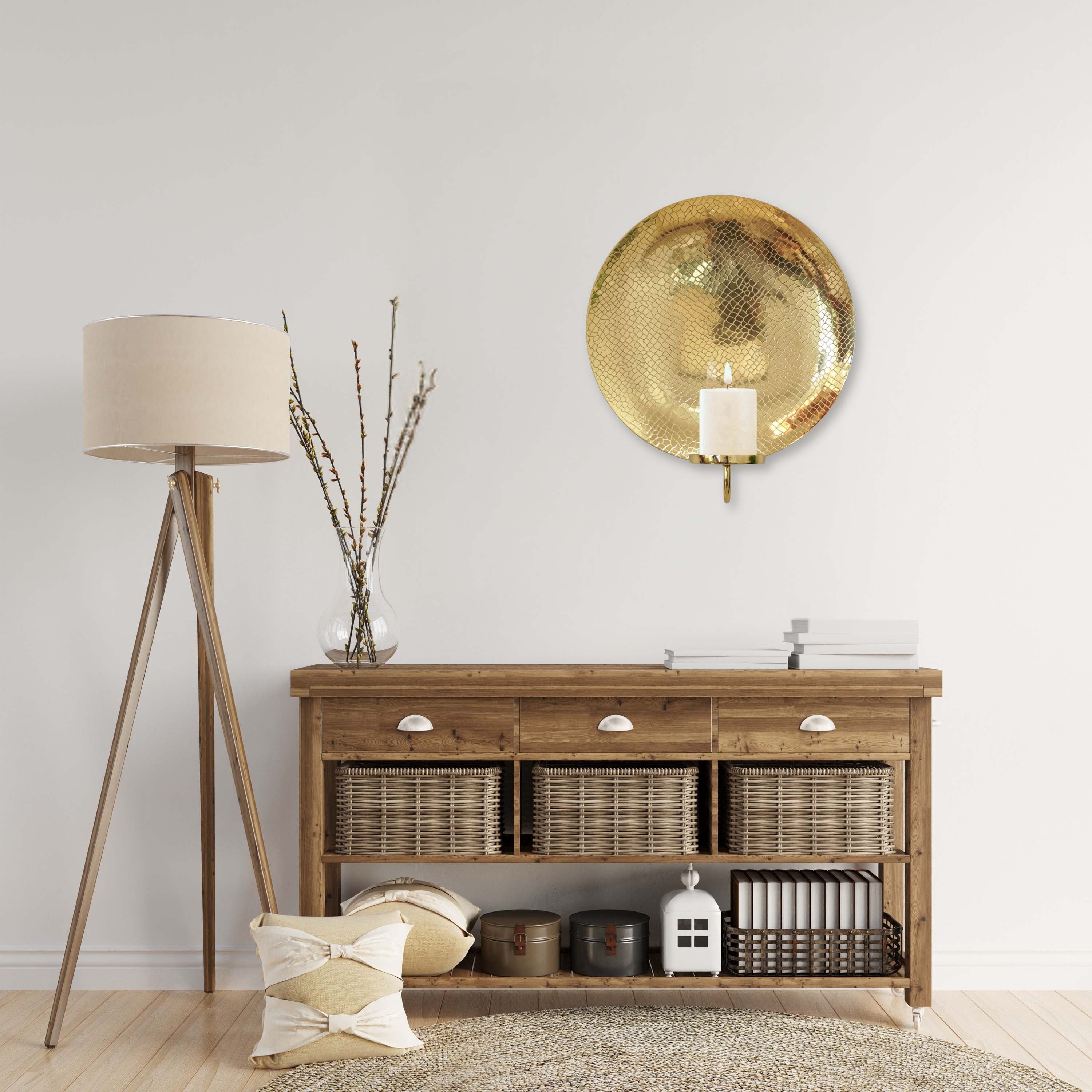 Golden Crackled Texture Wall Sconce