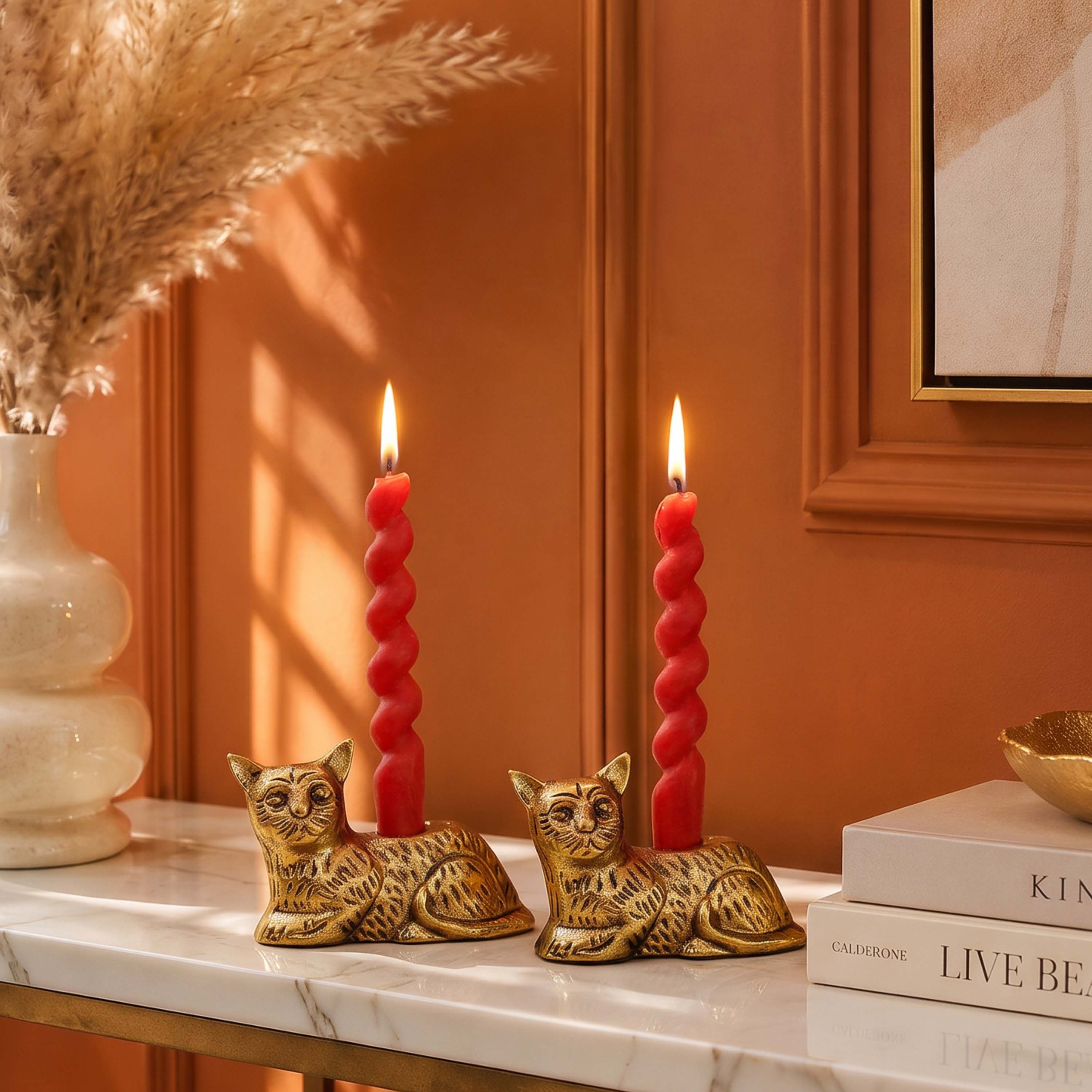 Cat Pair Candle Stands