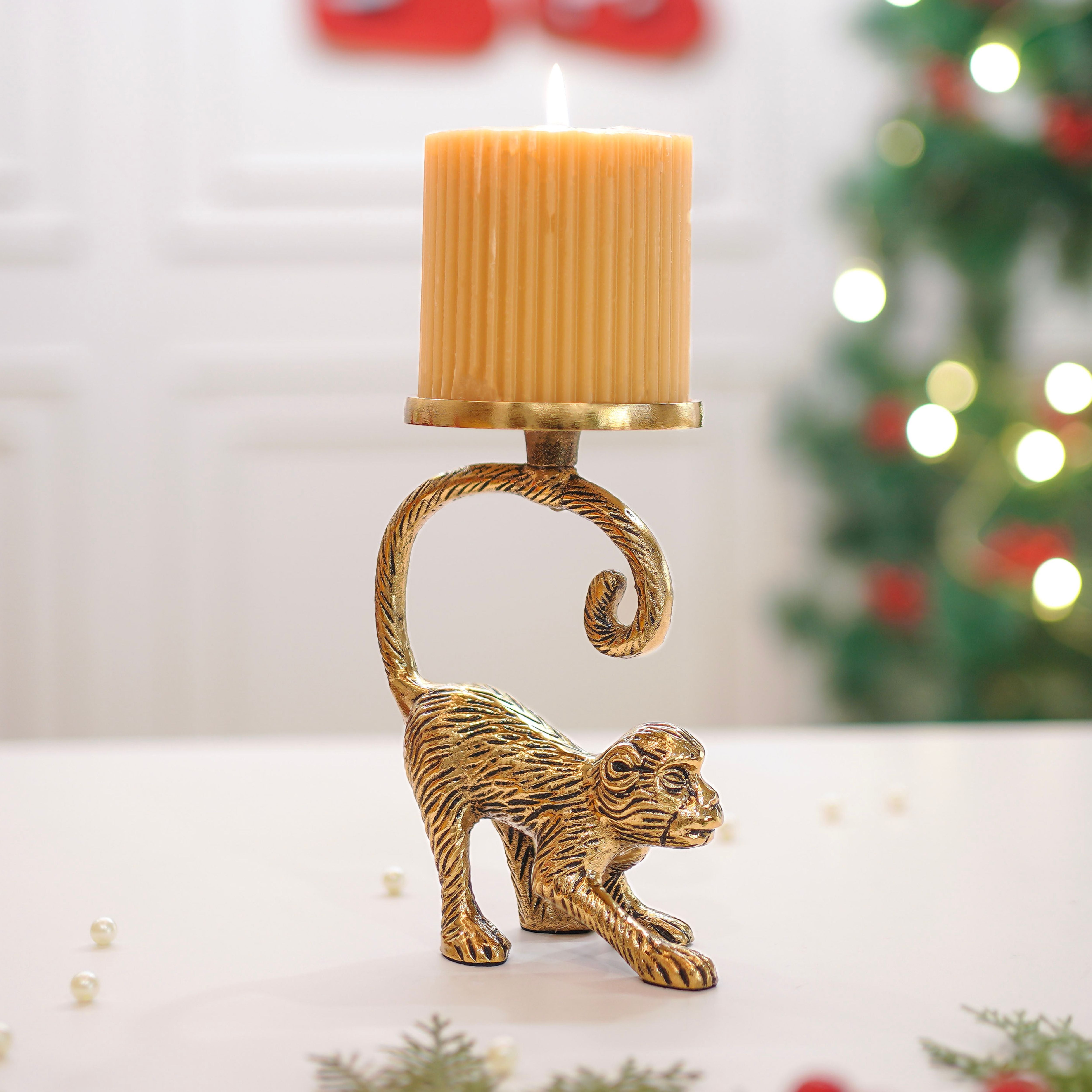 Metal Monkey Candle Holder
