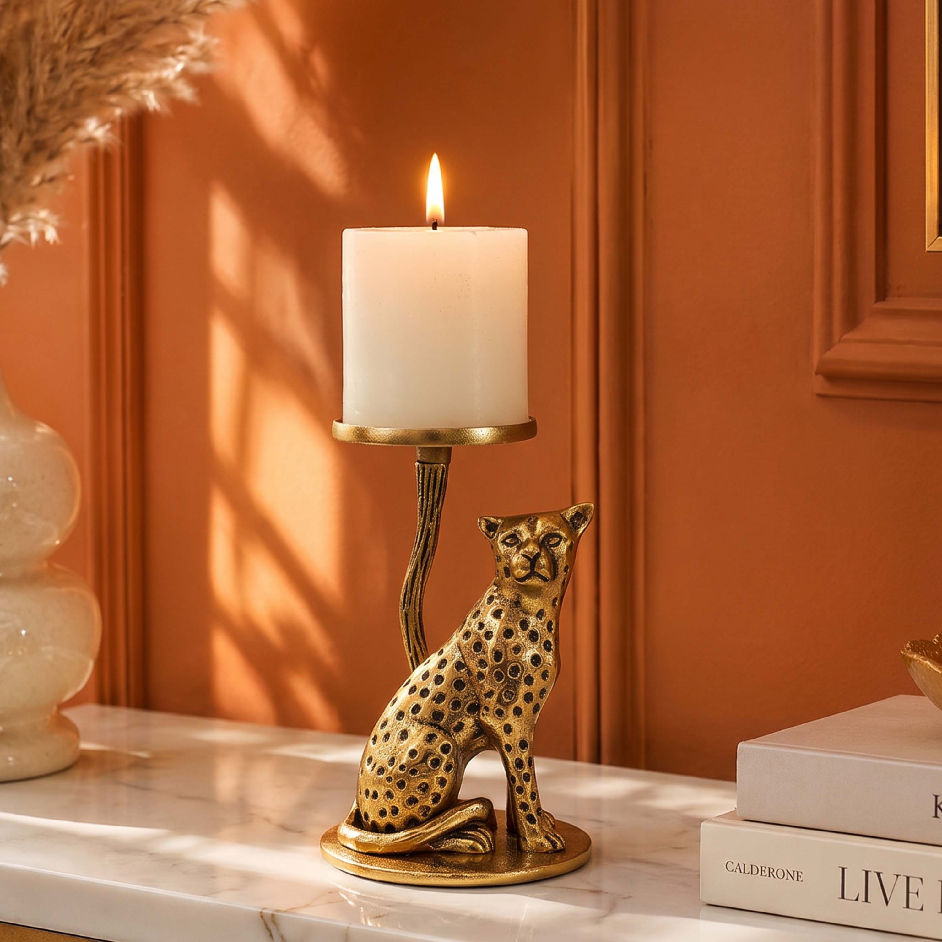 Jaguar Candle Holder