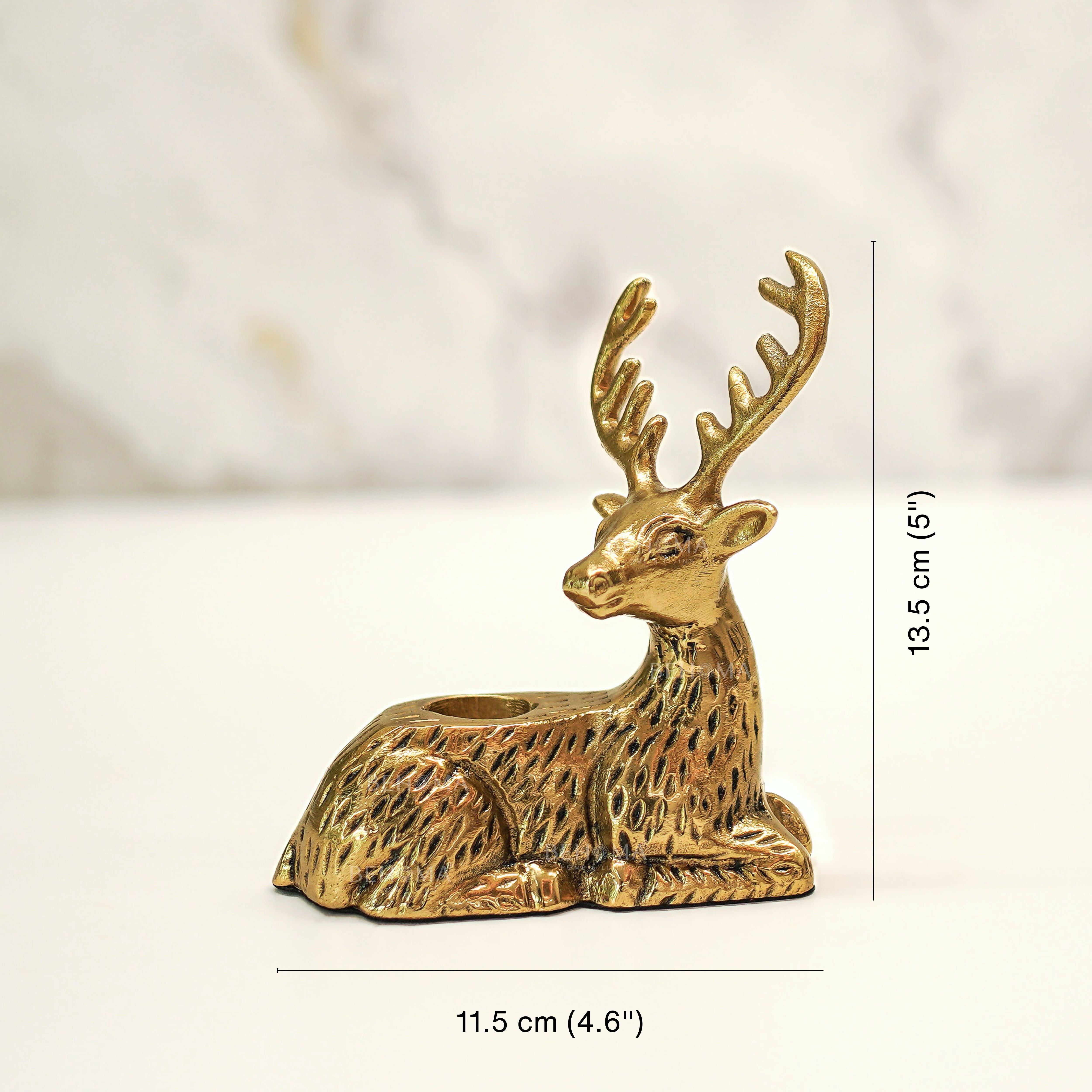 Golden Stag Candle Stand