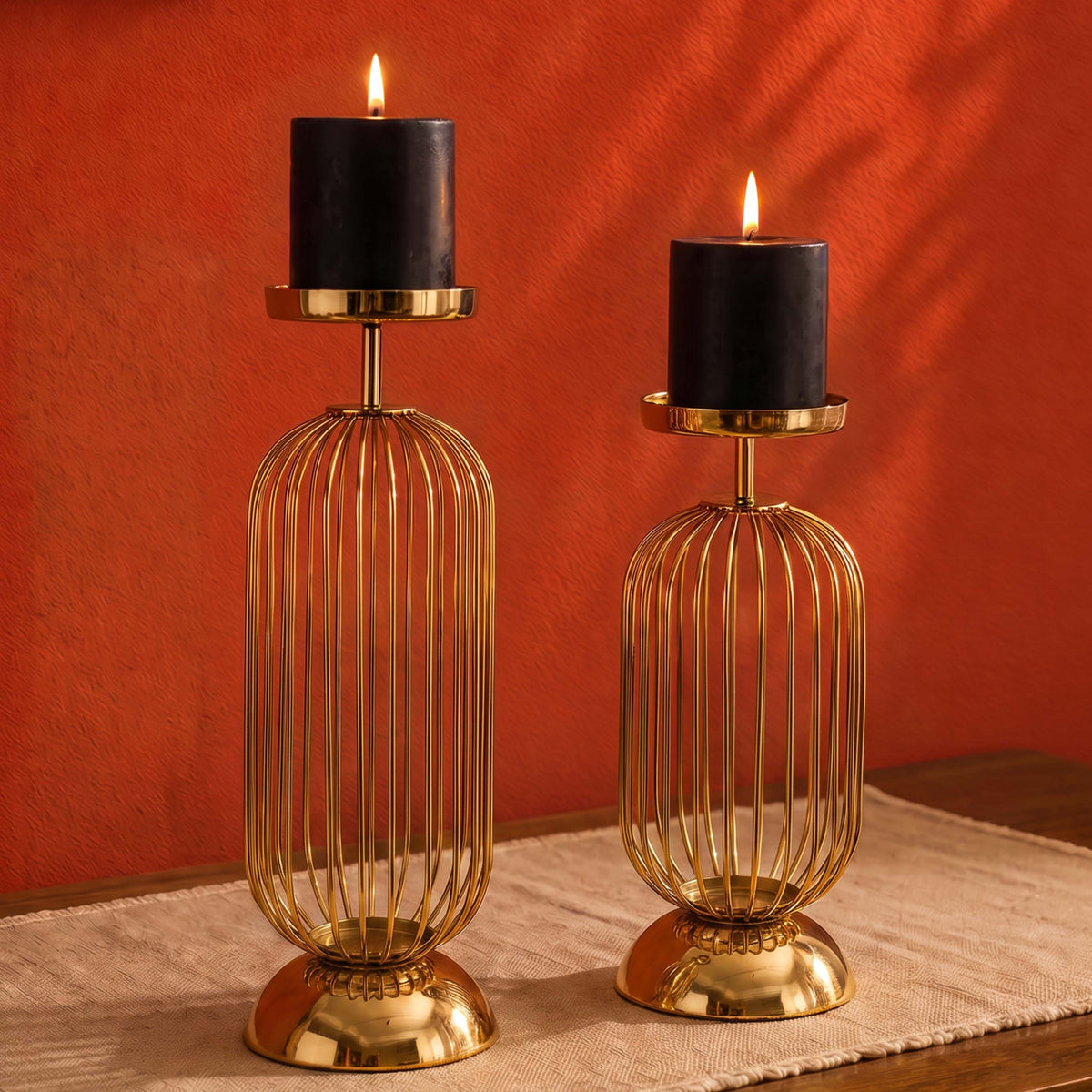 Cage Candle Holder Set