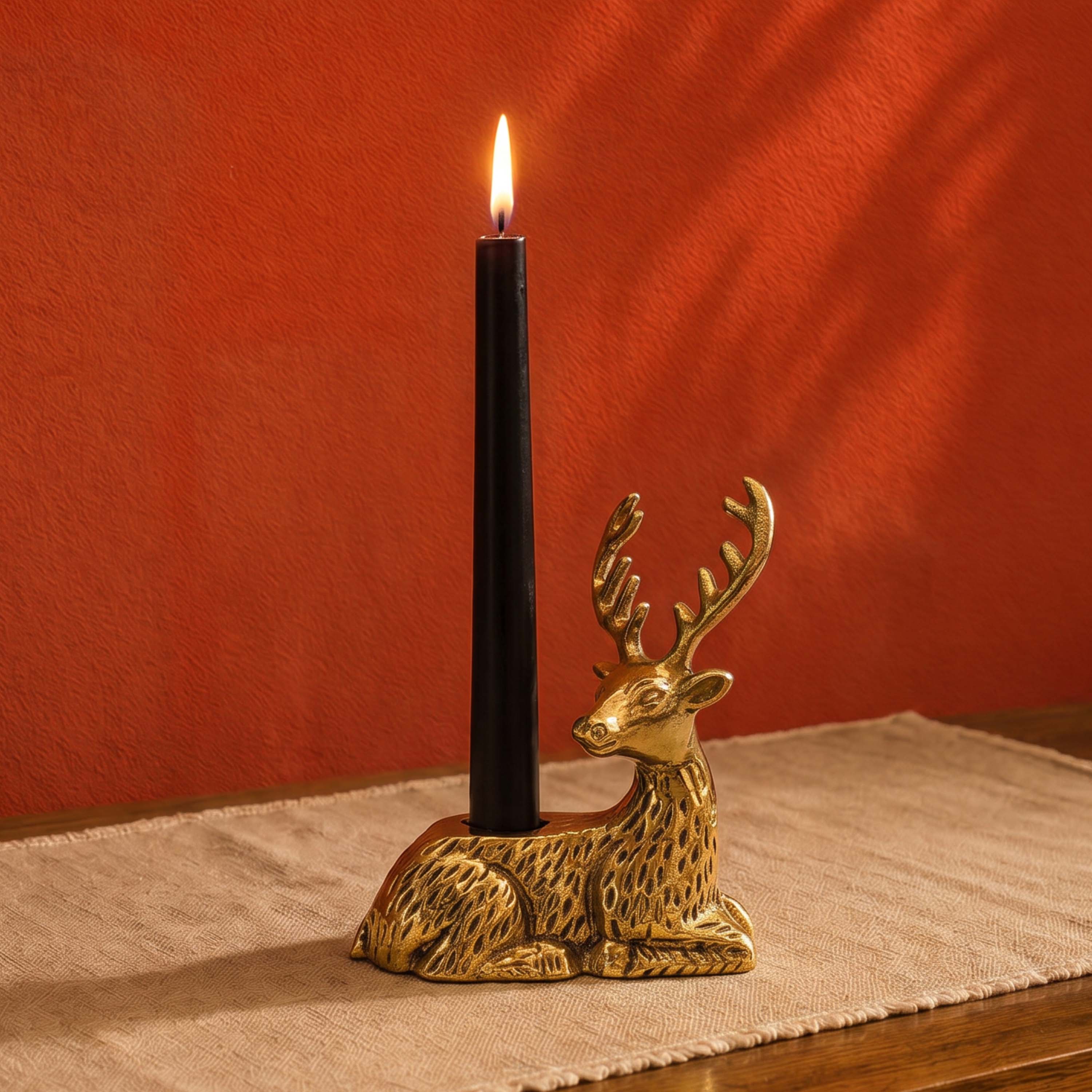 Golden Stag Candle Stand