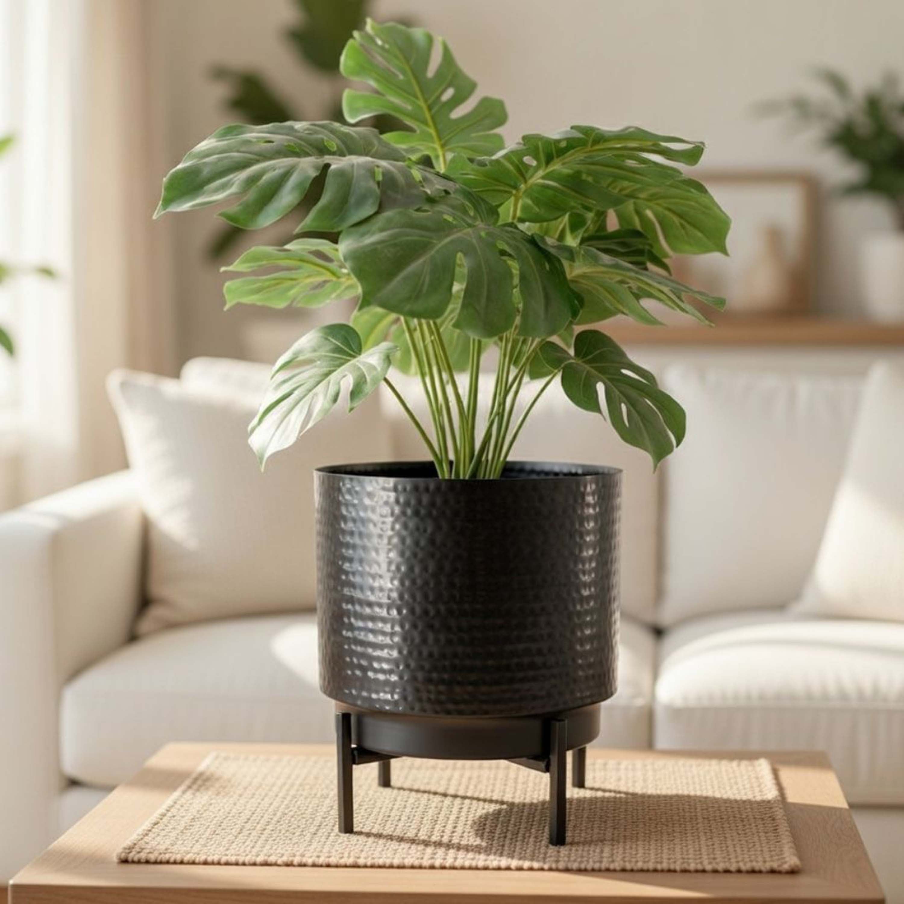 Hammered Metal Planter, Large (Planter Only)