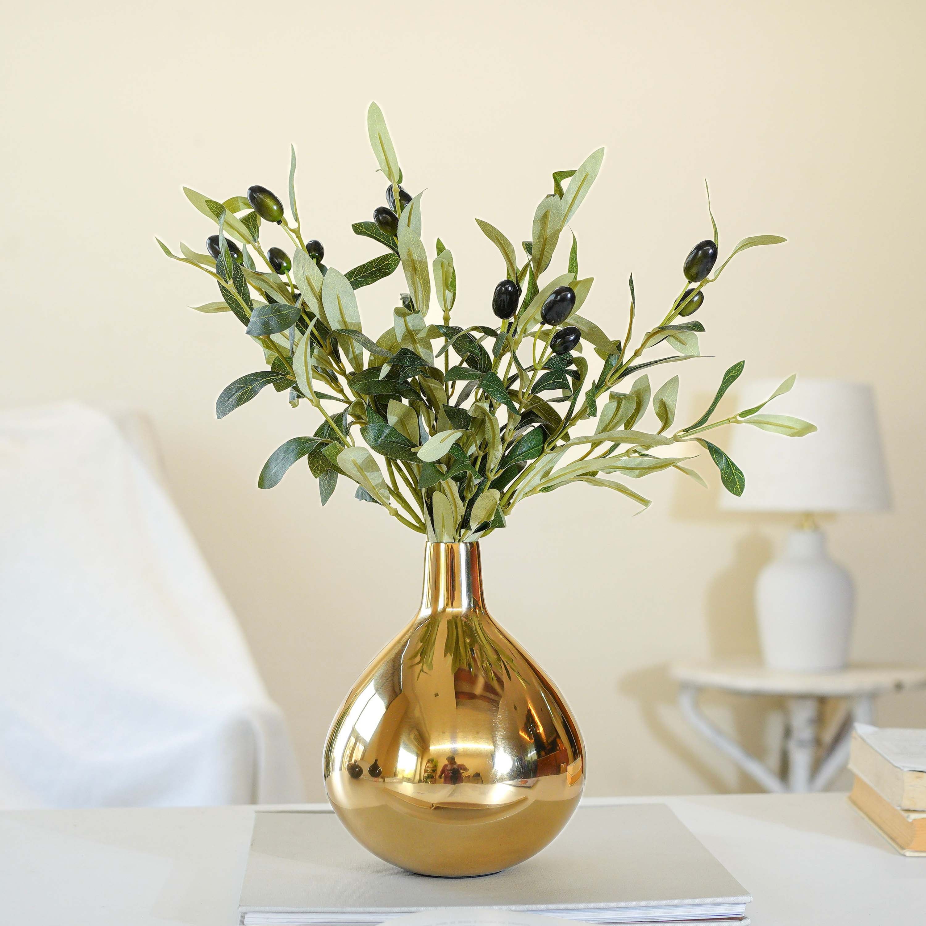 Metal Flower Vase, Tall