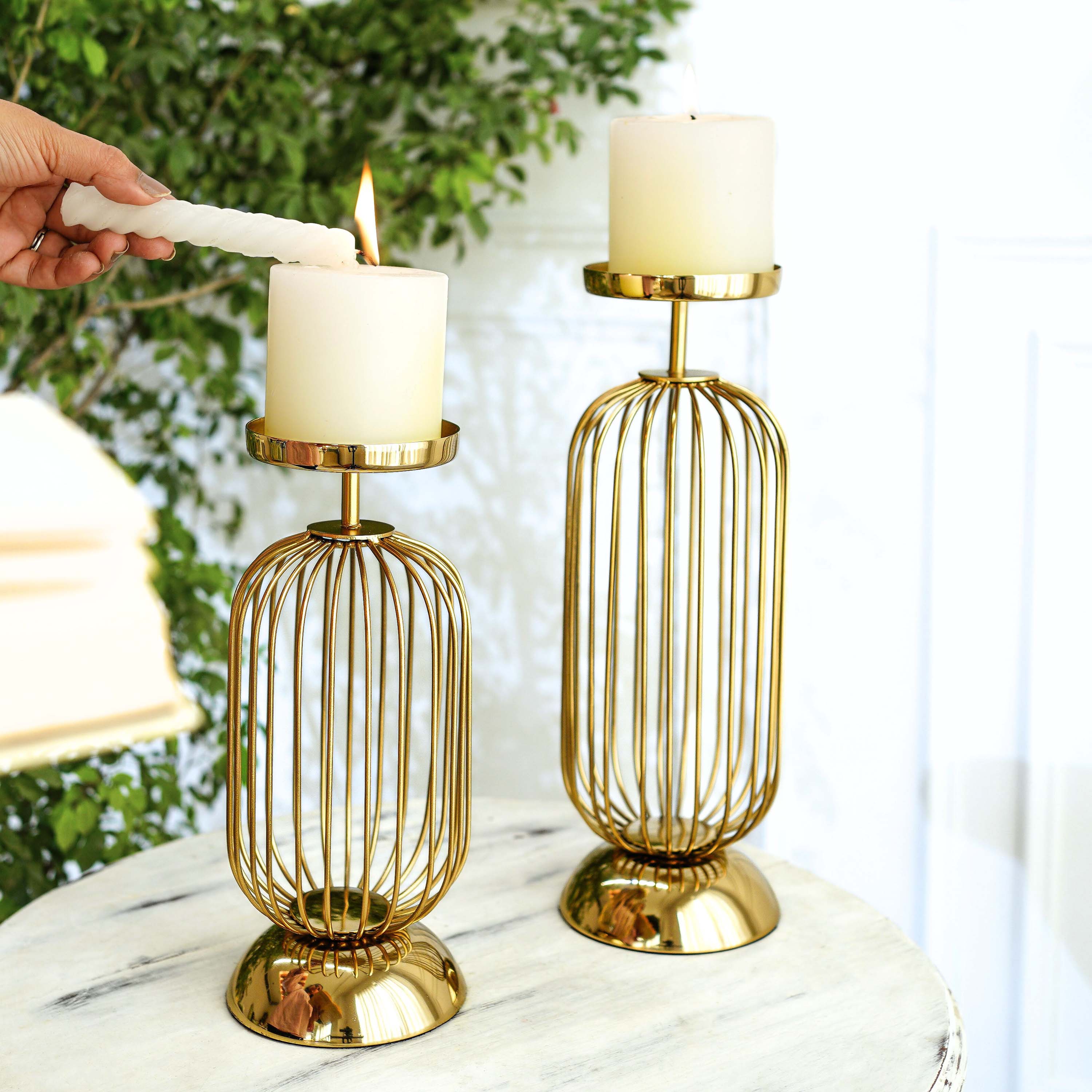Cage Candle Holder Set