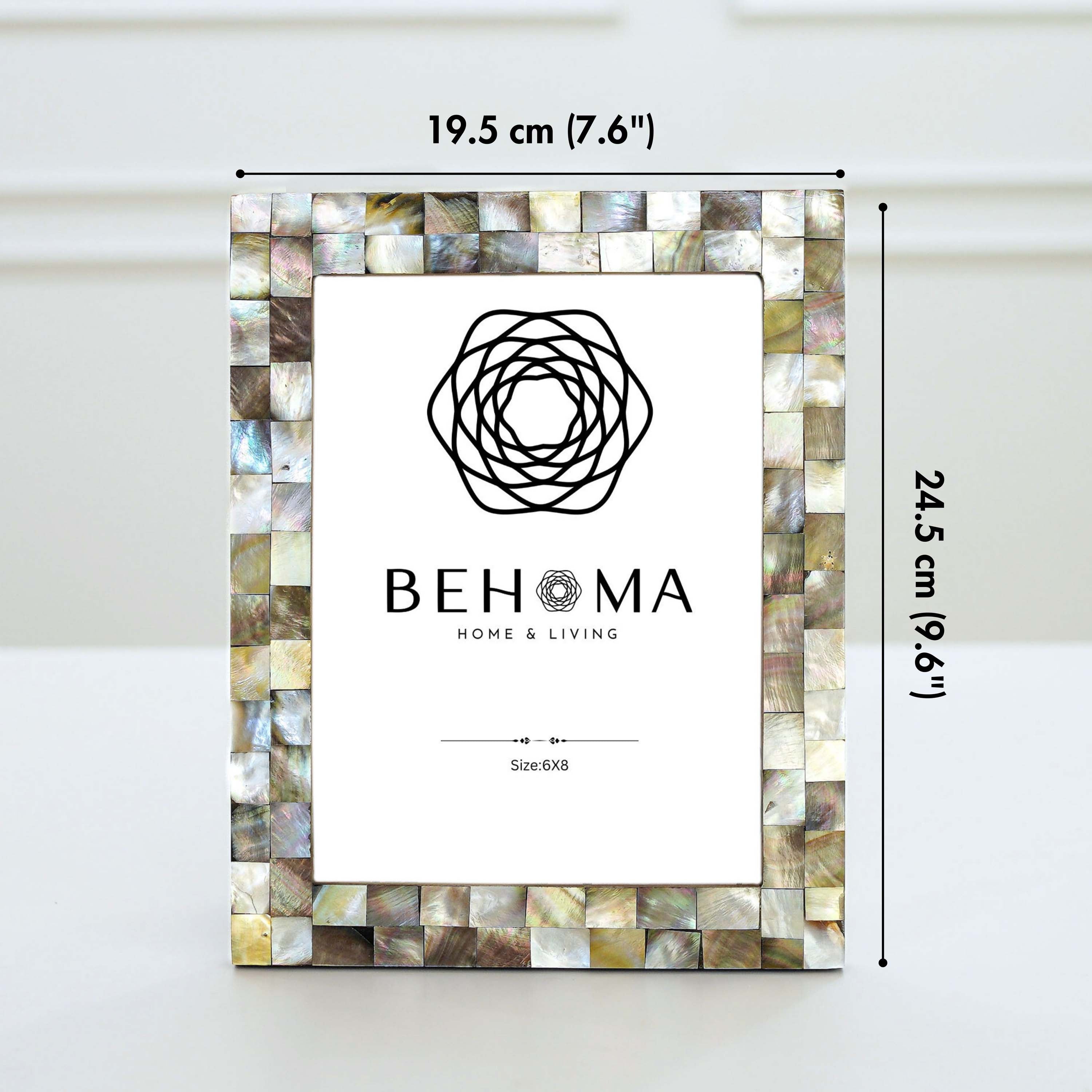 Pearl Photo Frame Black - 6x8