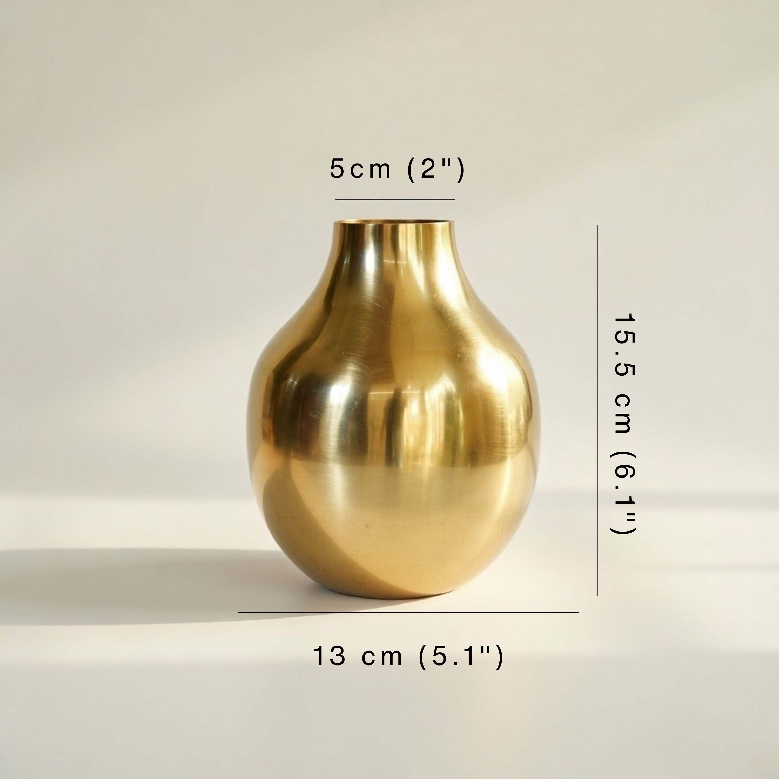 Golden Metal Flower Vase
