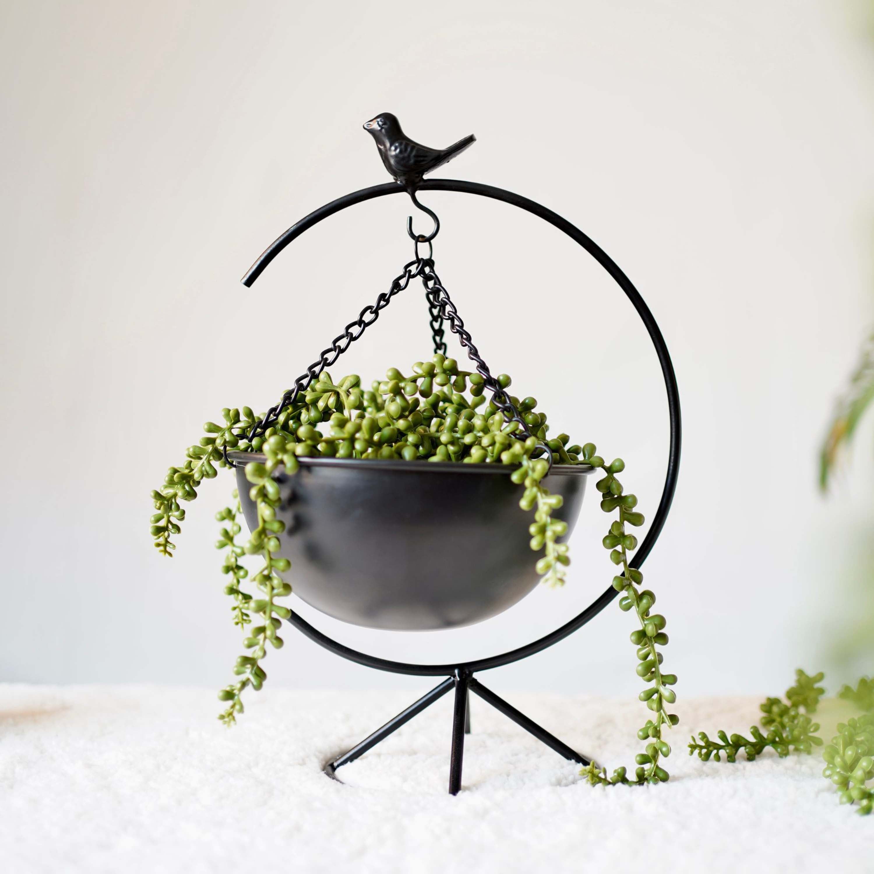 Bird Metal Planter, Black (Planter Only)