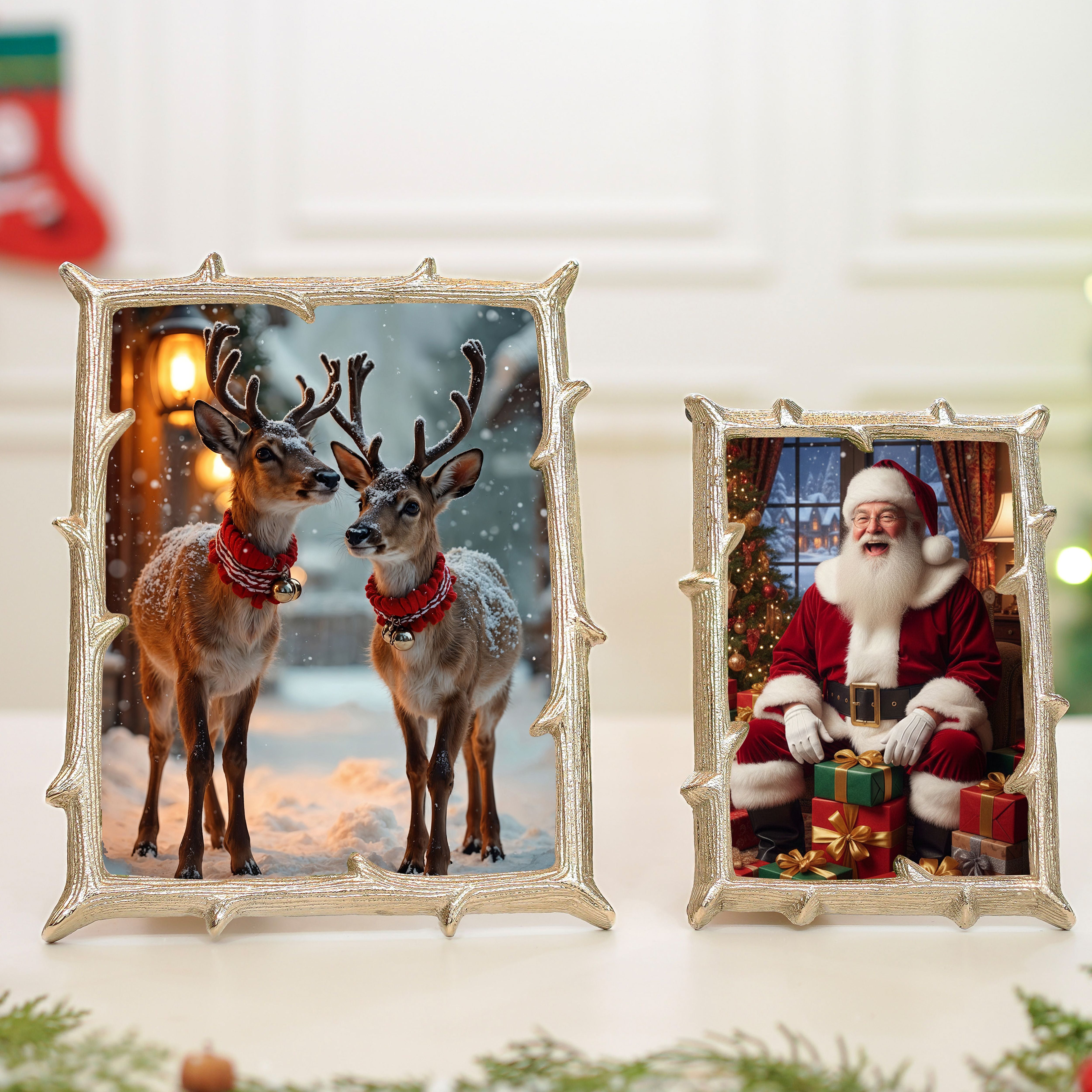 Metal Twig Frame, Silver - Set of 2 (6x8 & 4x6)