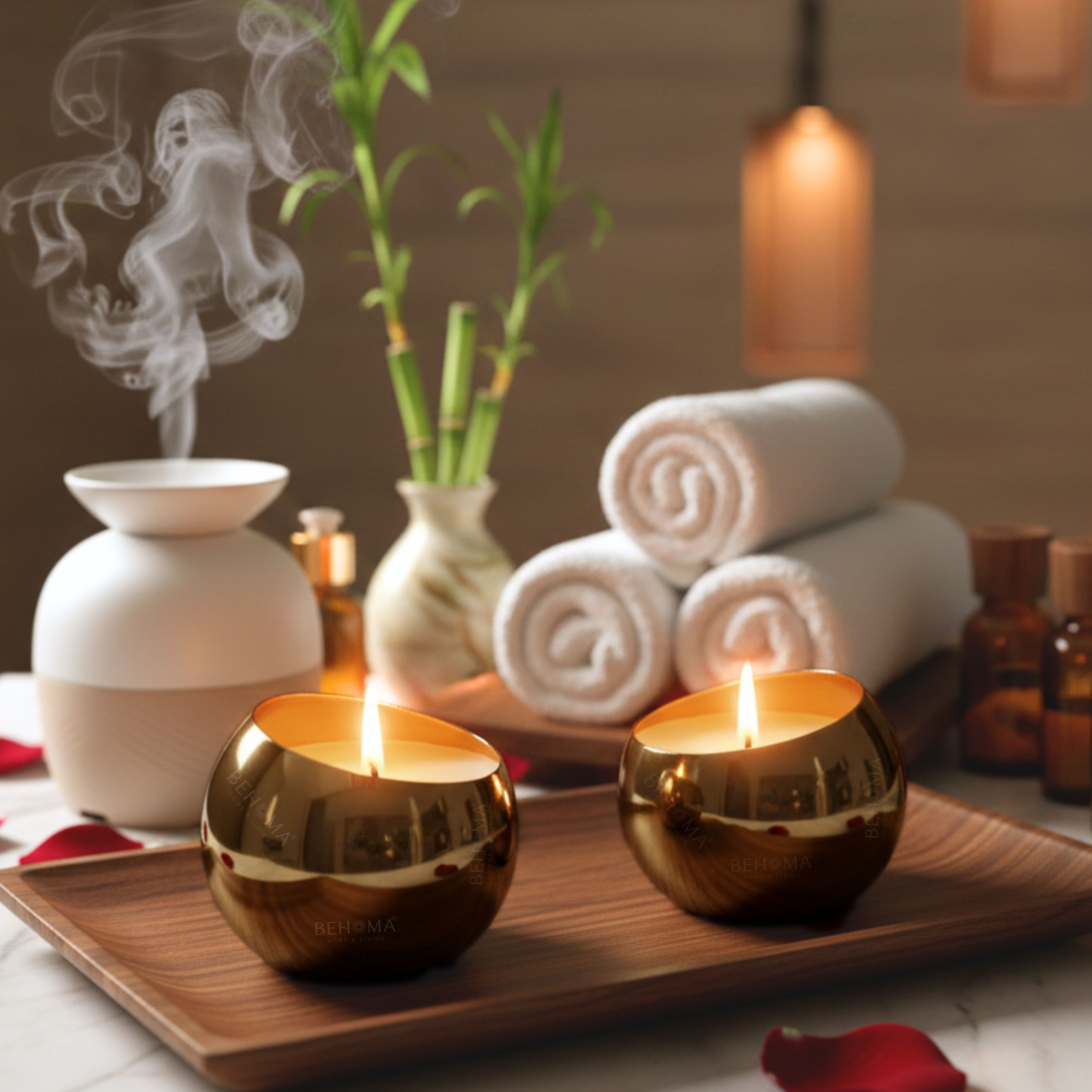 Metal Orb Scented Candle, Set