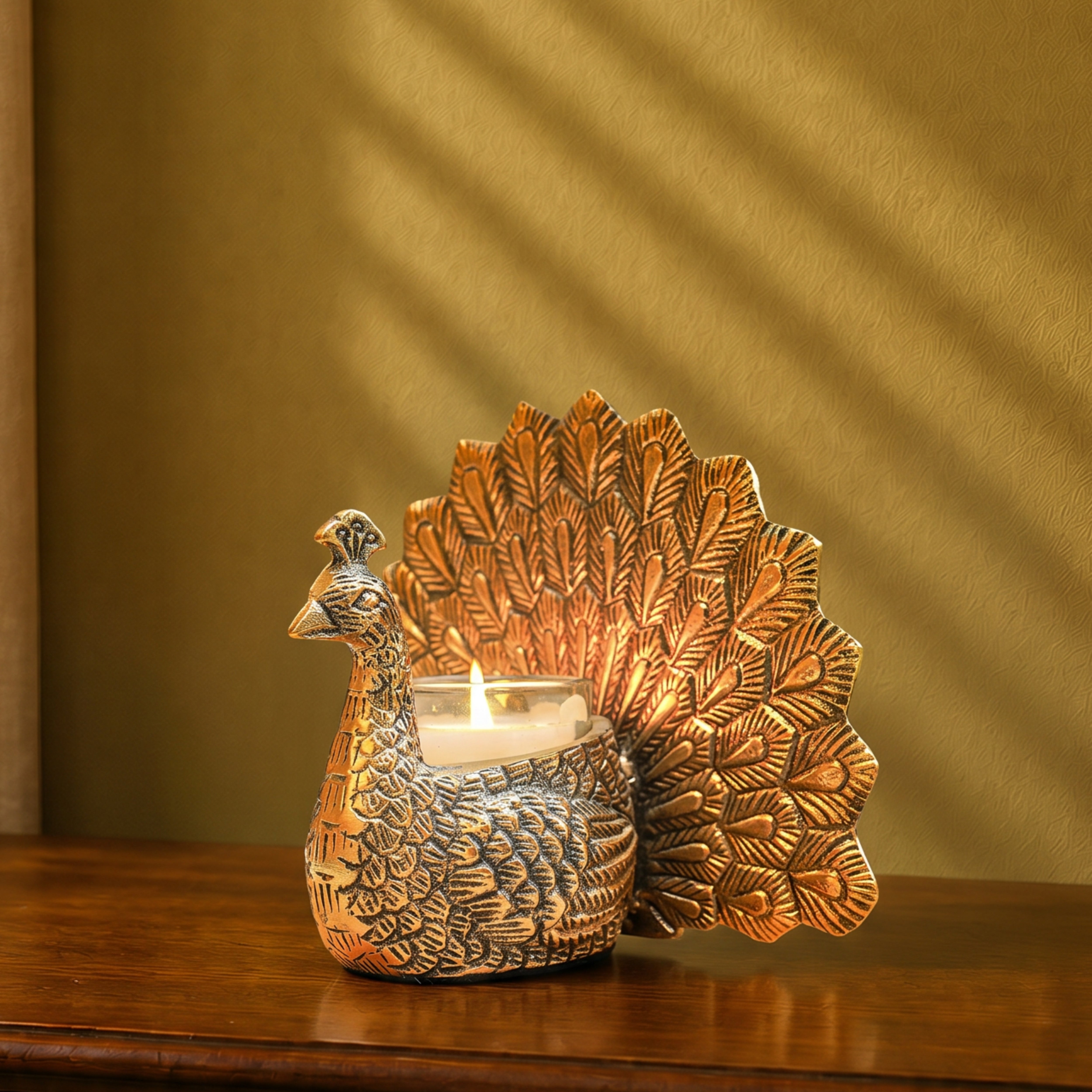 Peacock Candle Holder