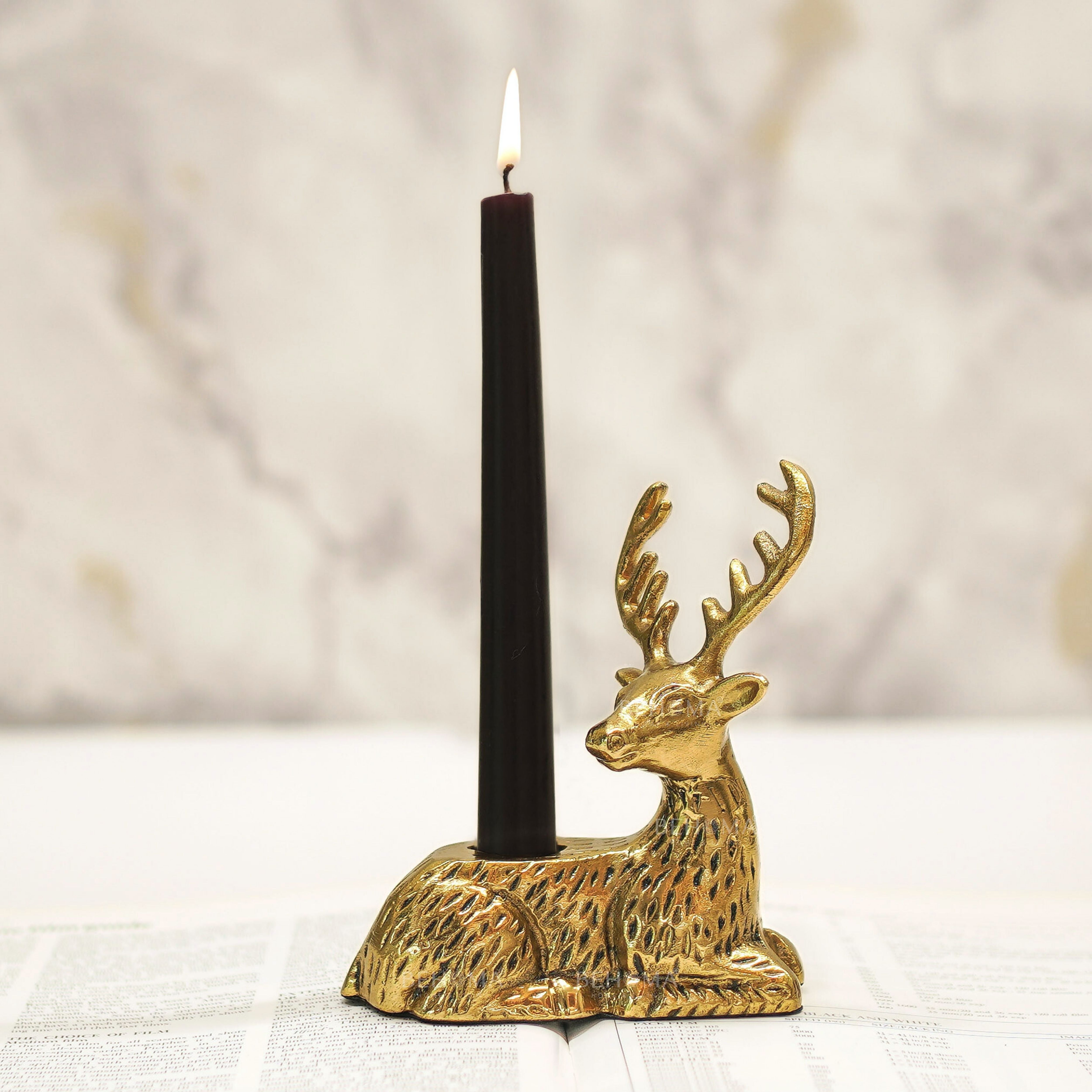 Golden Stag Candle Stand