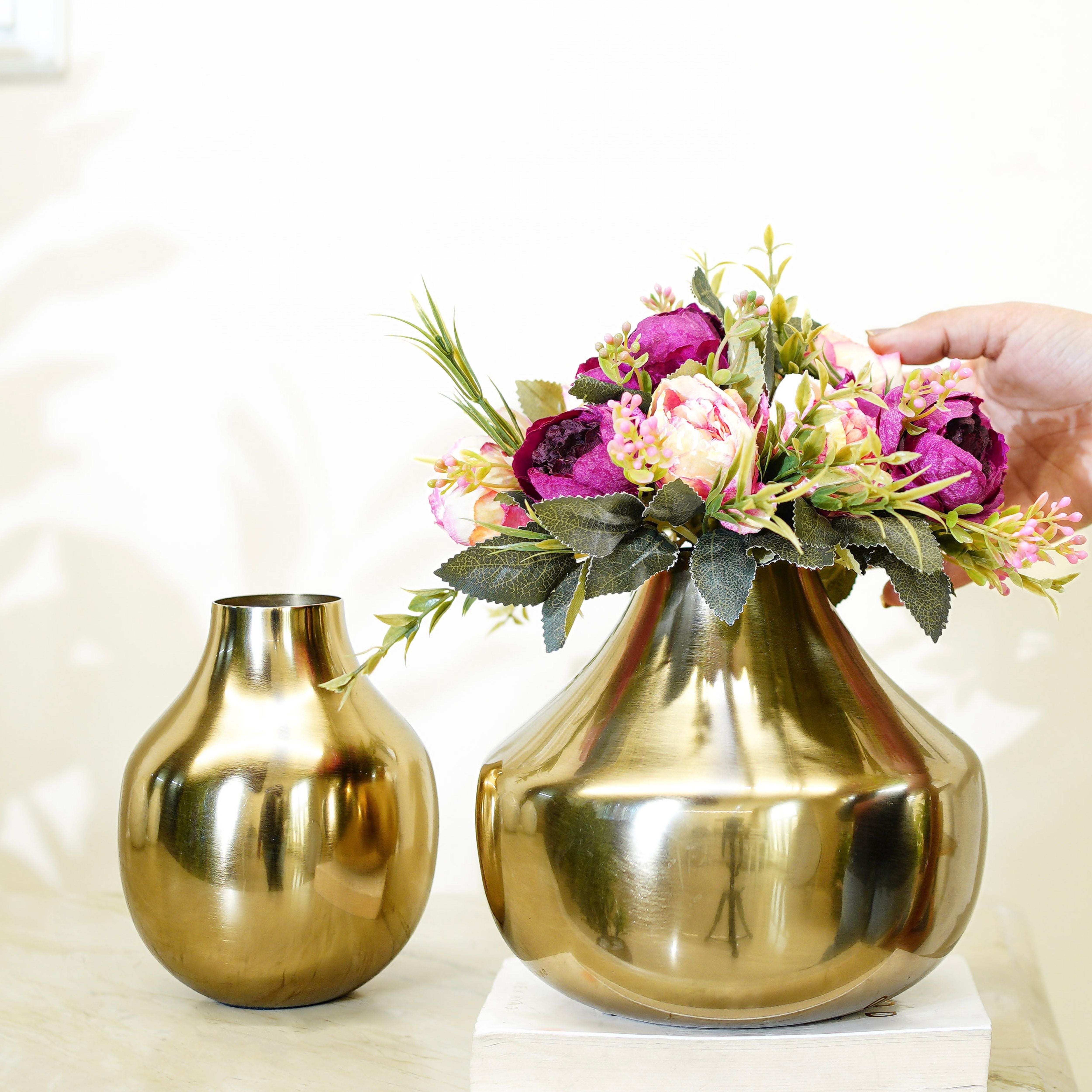 Metal Vase, Birthday Gift, Mother's day gift Set