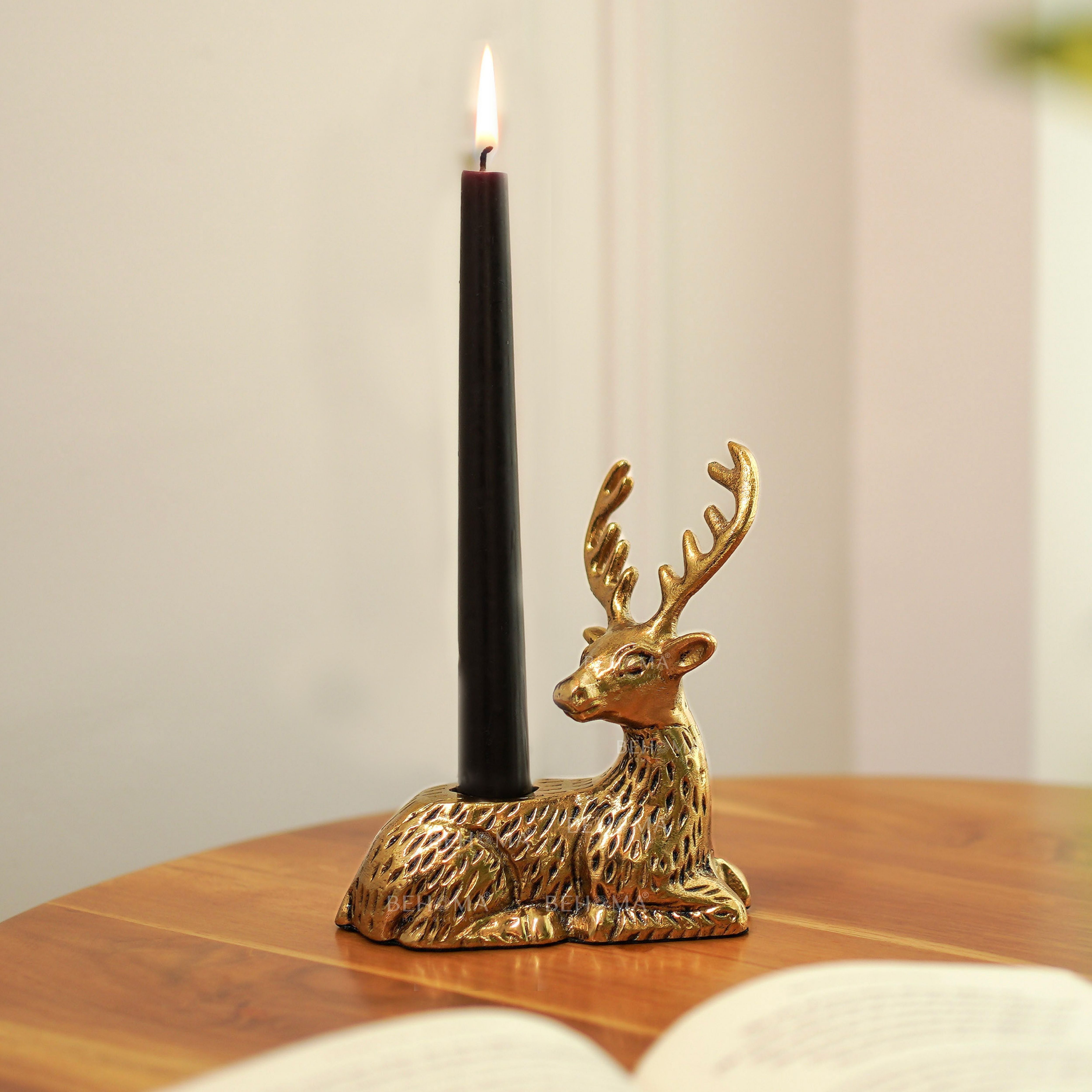 Golden Stag Candle Stand