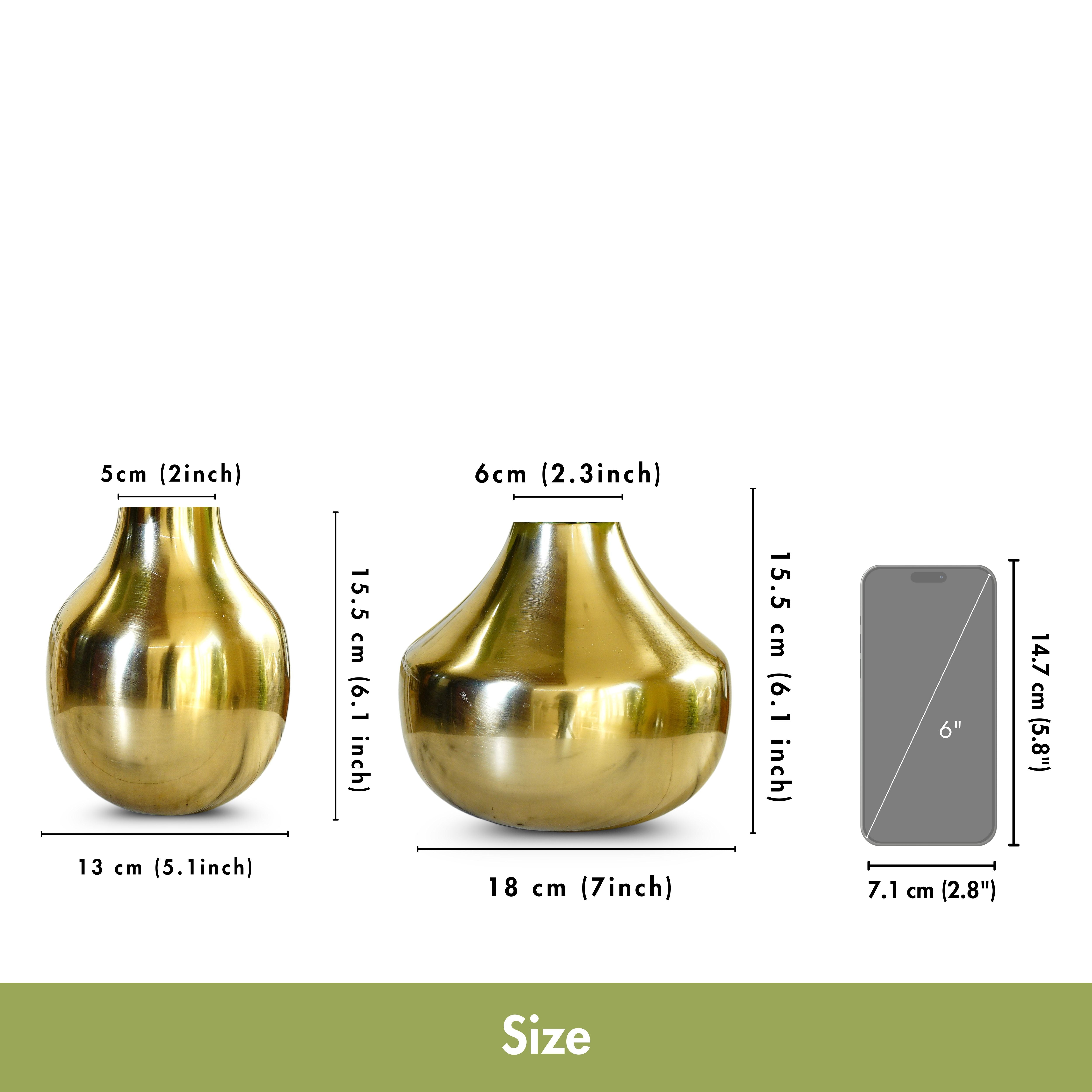 Metal Vase, Birthday Gift, Mother's day gift Set